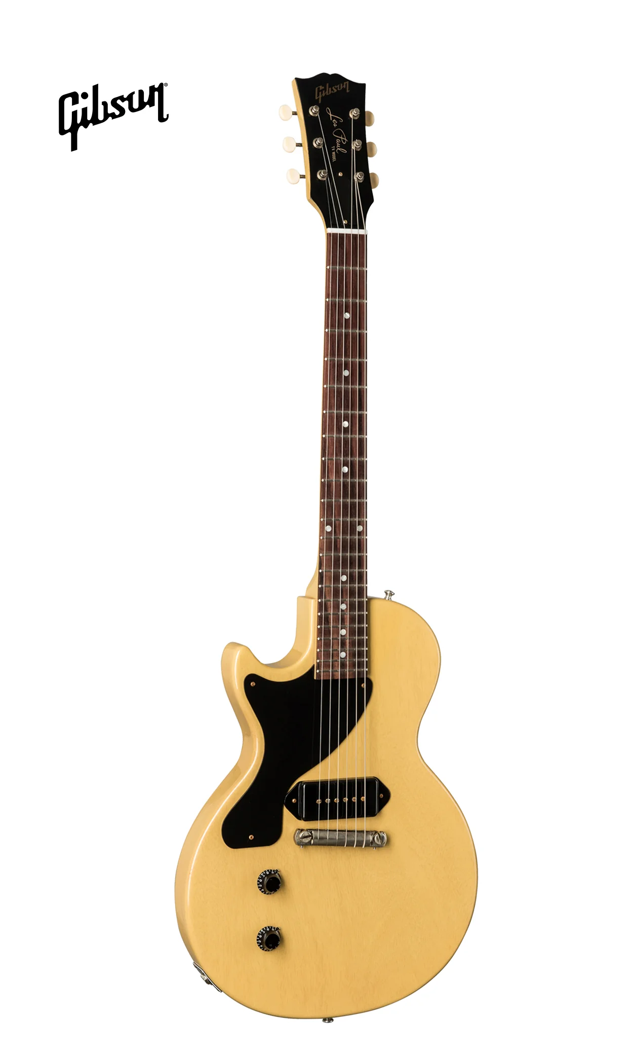 GIBSON 1957 LES PAUL JUNIOR SINGLE CUT REISSUE VOS LEFT-HANDED ELECTRIC GUITAR - TV YELLOW - Image 2