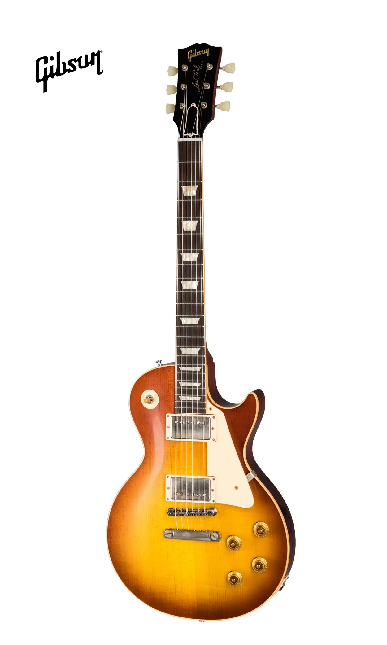 GIBSON 1958 LES PAUL STANDARD REISSUE VOS ELECTRIC GUITAR - ICED TEA BURST - Image 2