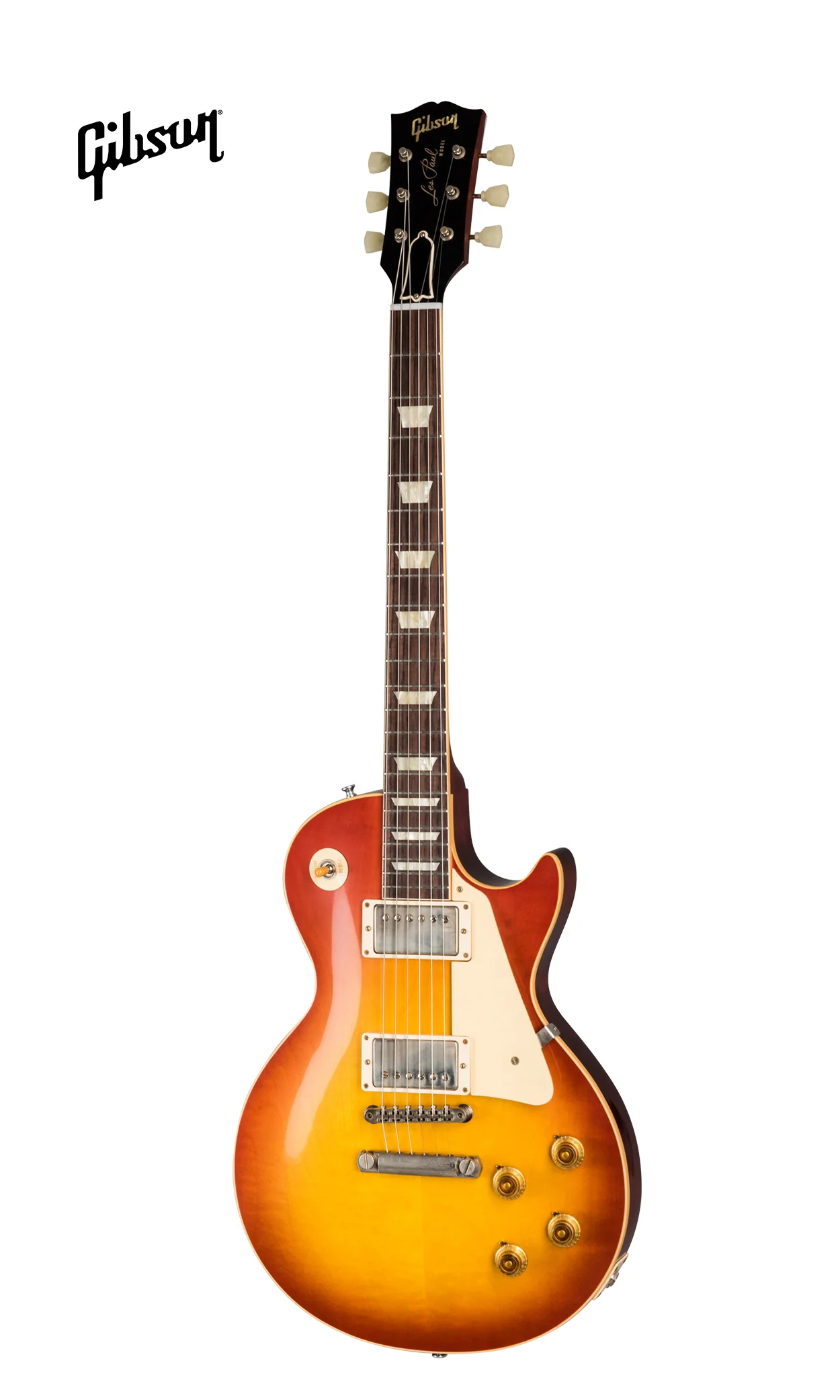 GIBSON 1958 LES PAUL STANDARD REISSUE VOS ELECTRIC GUITAR - WASHED CHERRY SUNBURST - Image 2