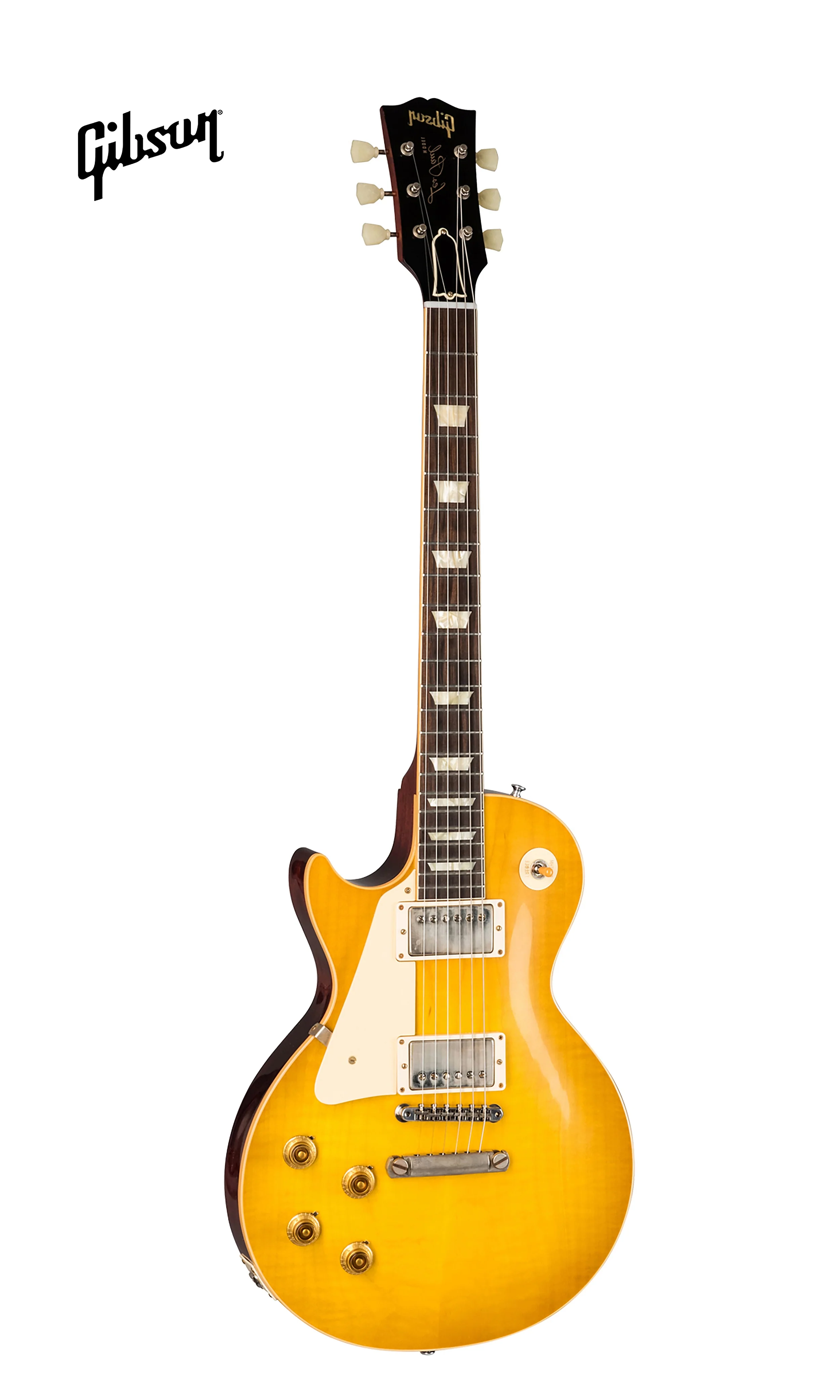 GIBSON 1958 LES PAUL STANDARD REISSUE VOS LEFT-HANDED ELECTRIC GUITAR - LEMON BURST - Image 2