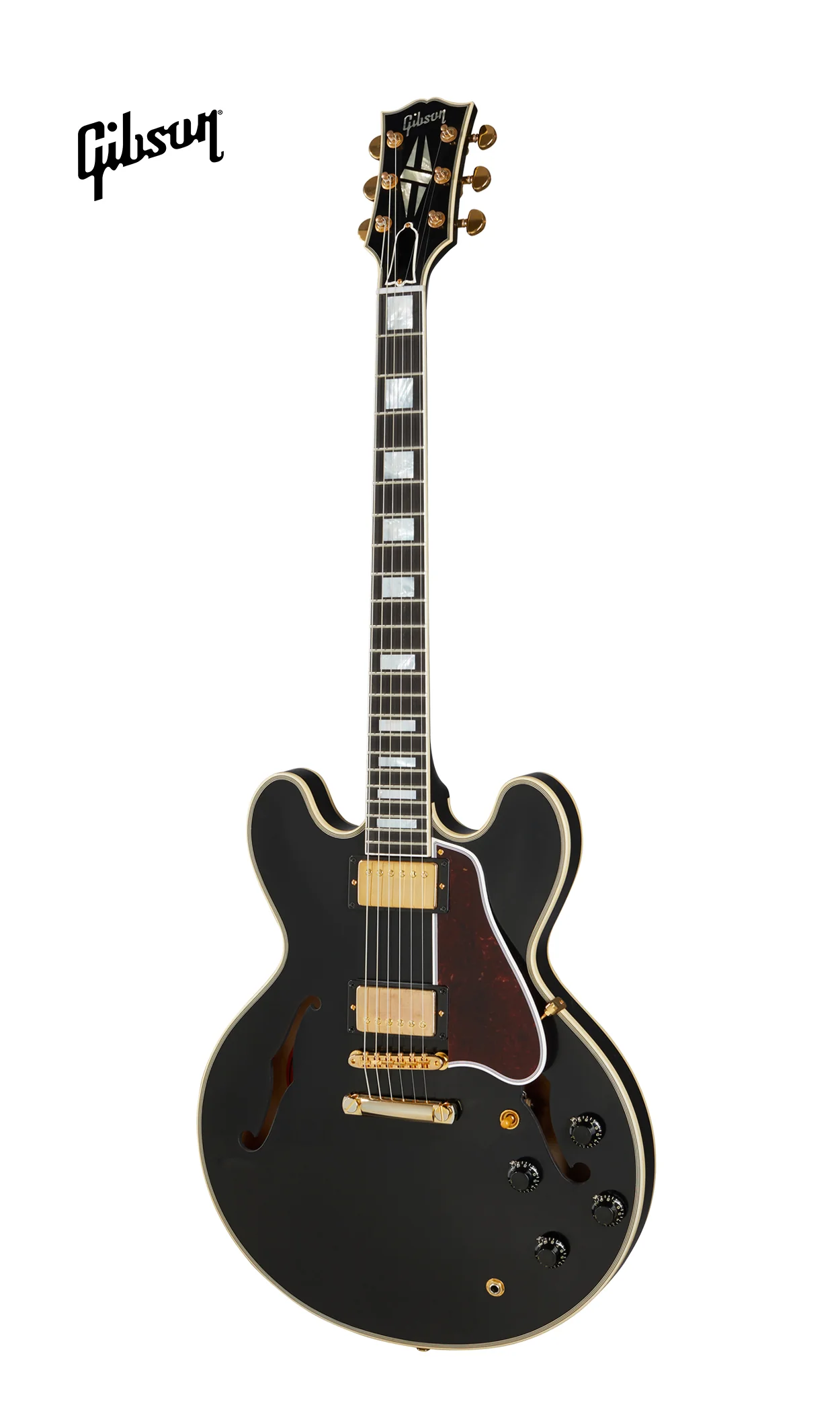 GIBSON 1959 ES-355 REISSUE STOP BAR VOS SEMI-HOLLOWBODY ELECTRIC GUITAR - EBONY - Image 2