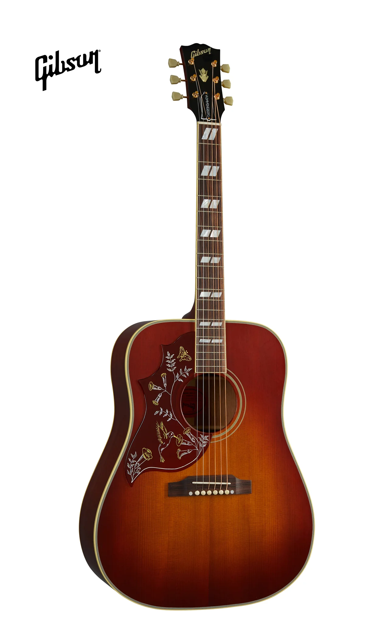 GIBSON 1960 HUMMINGBIRD, FIXED BRIDGE LEFT-HANDED ACOUSTIC GUITAR - HERITAGE CHERRY SUNBURST - Image 2