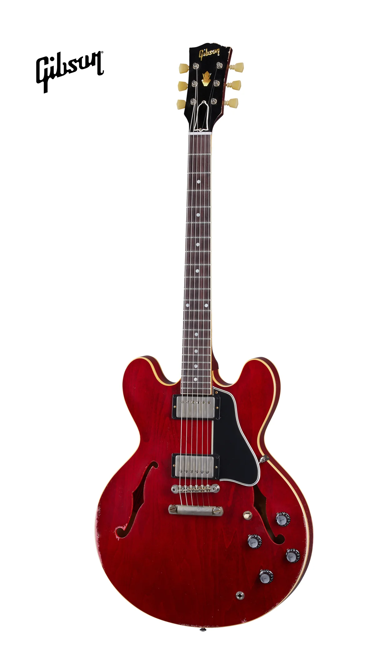 GIBSON 1961 ES-335 REISSUE HEAVY AGED SEMI-HOLLOWBODY ELECTRIC GUITAR - 60S CHERRY - Image 2