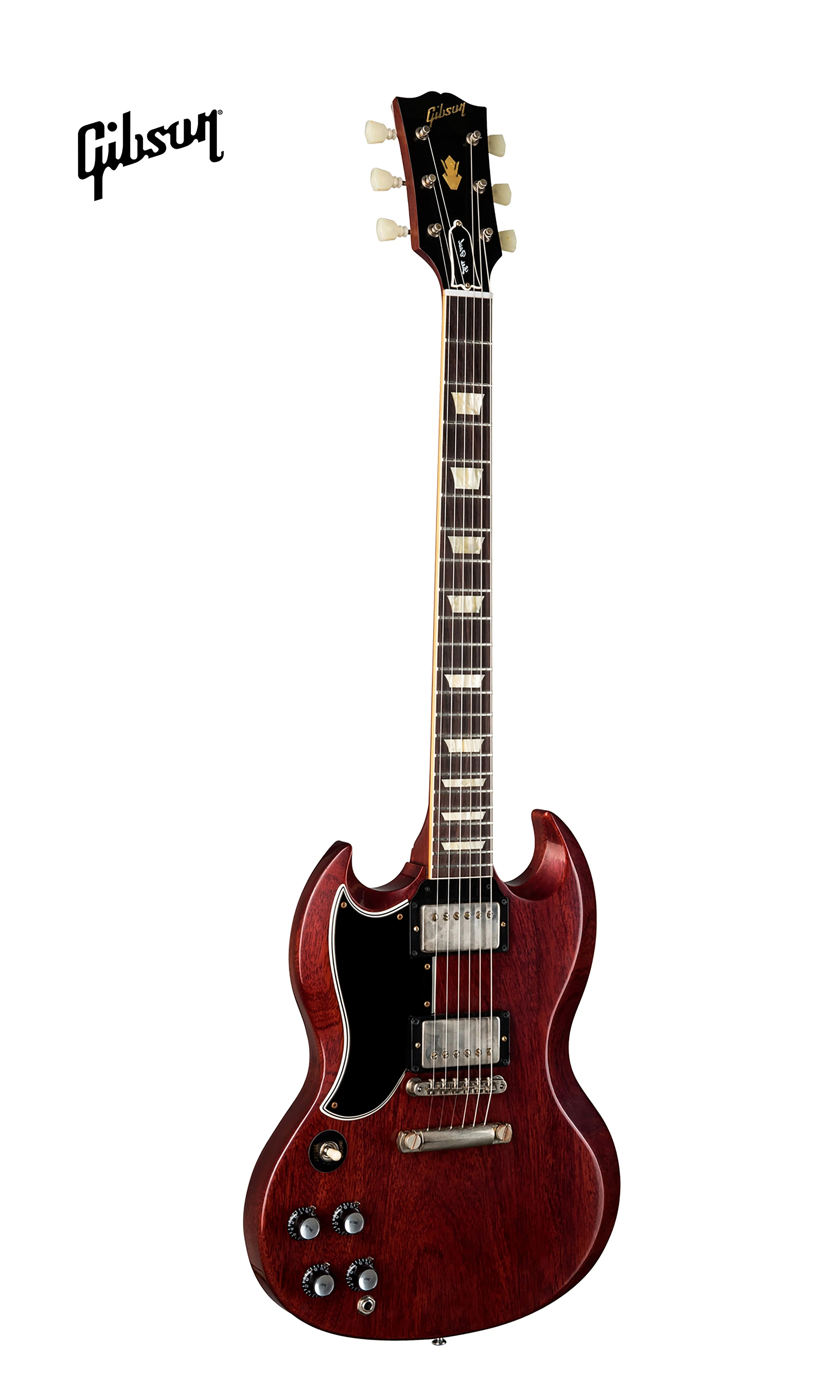 GIBSON 1961 LES PAUL SG STANDARD REISSUE STOPBAR VOS LEFT-HANDED ELECTRIC GUITAR - CHERRY RED - Image 2