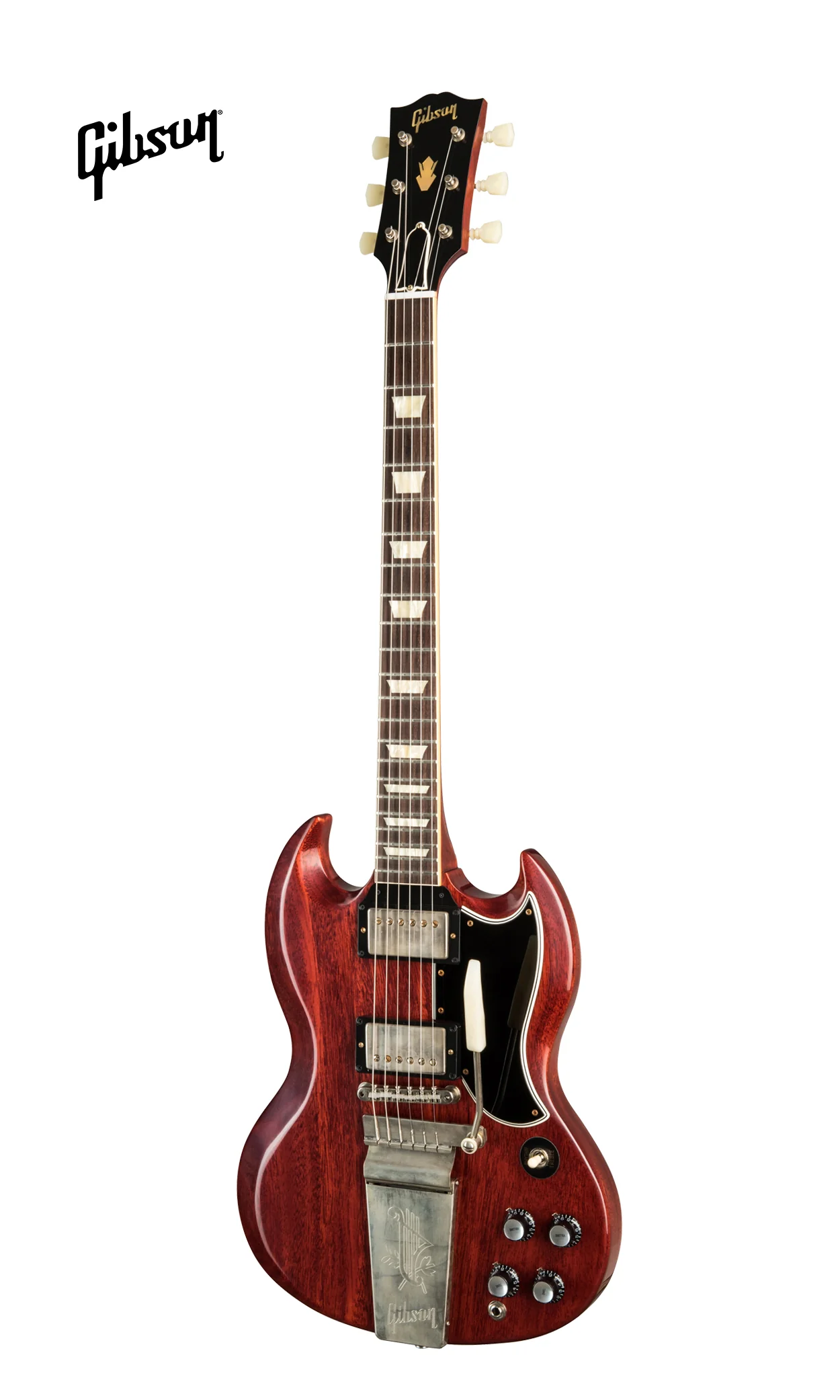 GIBSON 1964 SG STANDARD REISSUE WITH MAESTRO VIBROLA VOS ELECTRIC GUITAR - CHERRY RED - Image 2