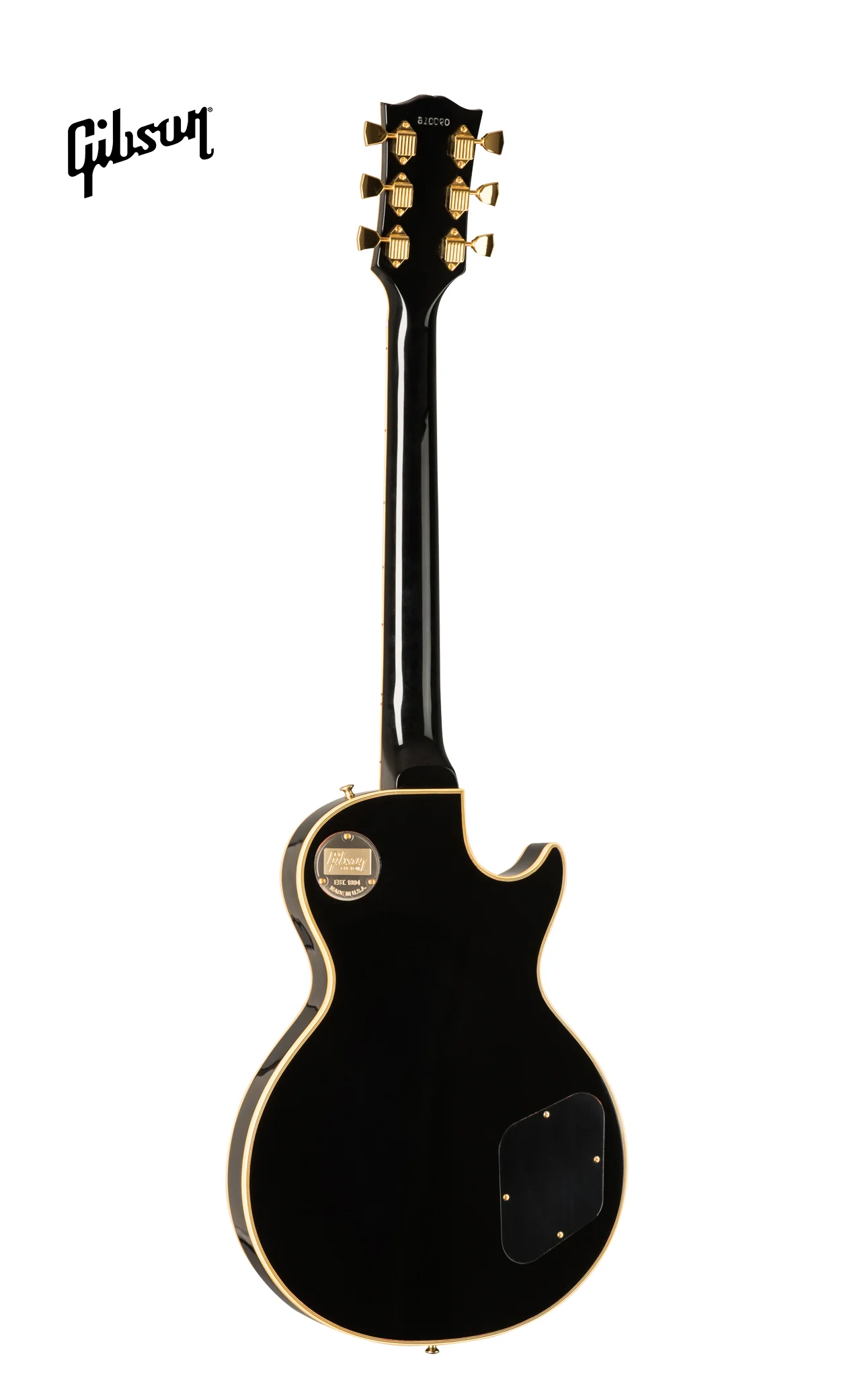 GIBSON 1968 LES PAUL CUSTOM REISSUE LEFT-HANDED ELECTRIC GUITAR - EBONY - Image 3