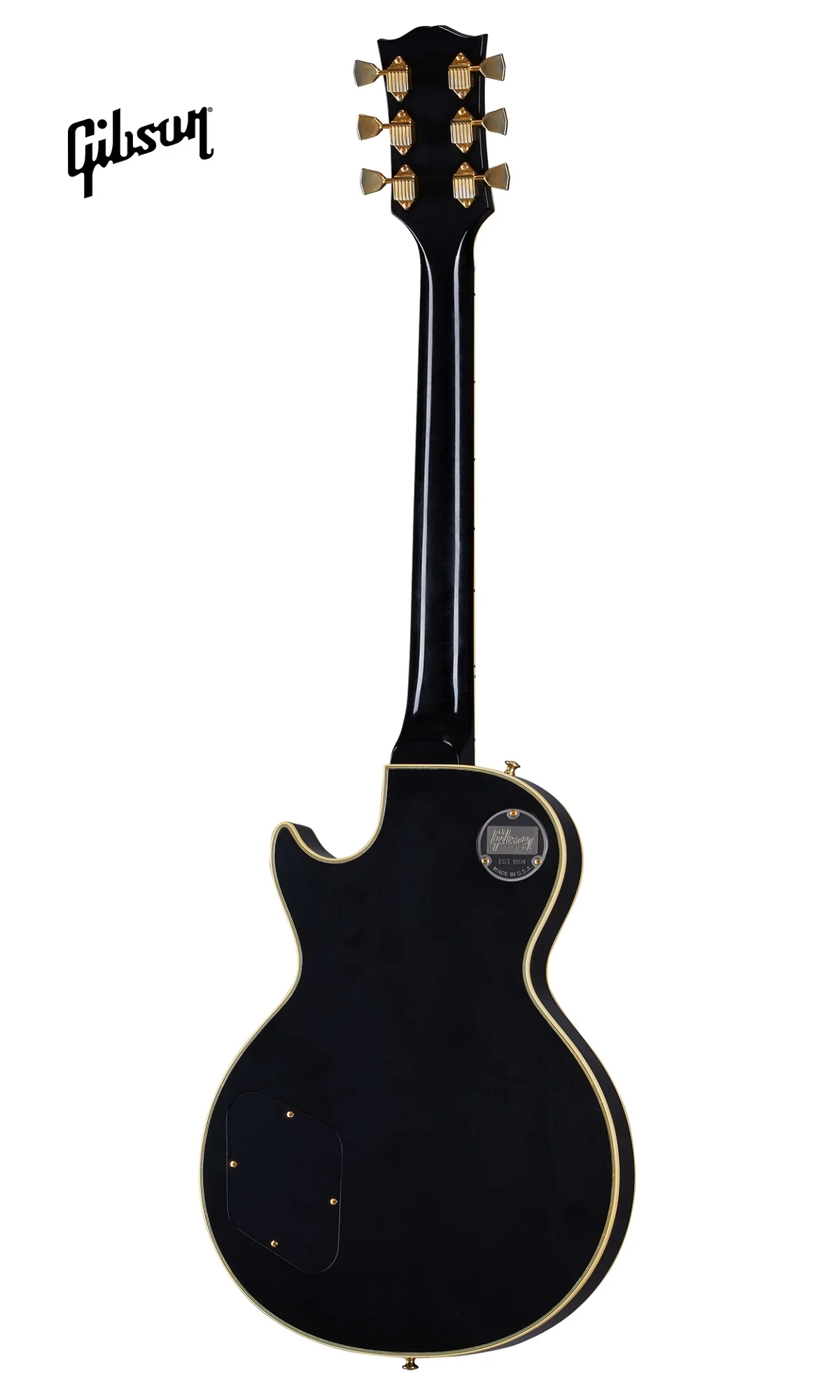 GIBSON 1968 LES PAUL CUSTOM REISSUE ULTRA LIGHT AGED ELECTRIC GUITAR - EBONY - Image 4