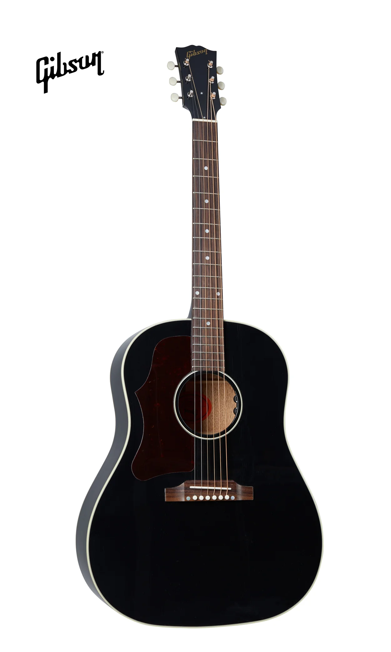 GIBSON 50S J-45 ORIGINAL LEFT-HANDED ACOUSTIC-ELECTRIC GUITAR - EBONY - Image 2