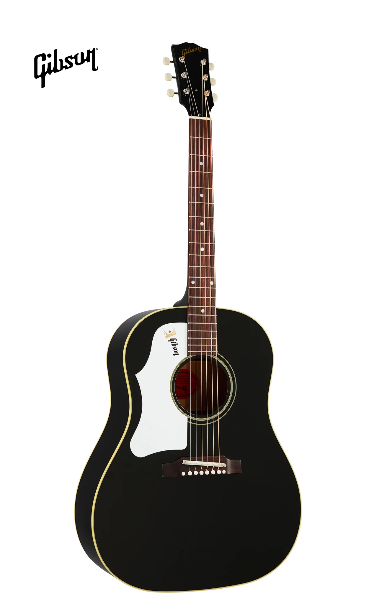 GIBSON 60S J-45 ORIGINAL, ADJ SADDLE LEFT-HANDED ACOUSTIC GUITAR - EBONY - Image 2