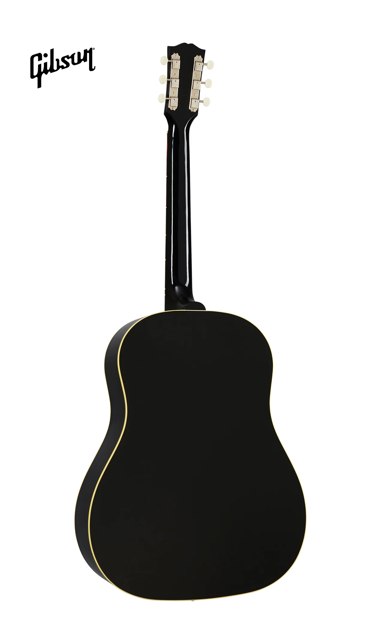 GIBSON 60S J-45 ORIGINAL, ADJ SADDLE LEFT-HANDED ACOUSTIC GUITAR - EBONY - Image 3