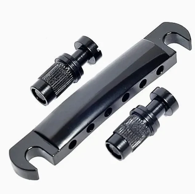GIBSON ACCESSORIES STOP BAR TAILPIECE - BLACK CHROME (PTTP-050)