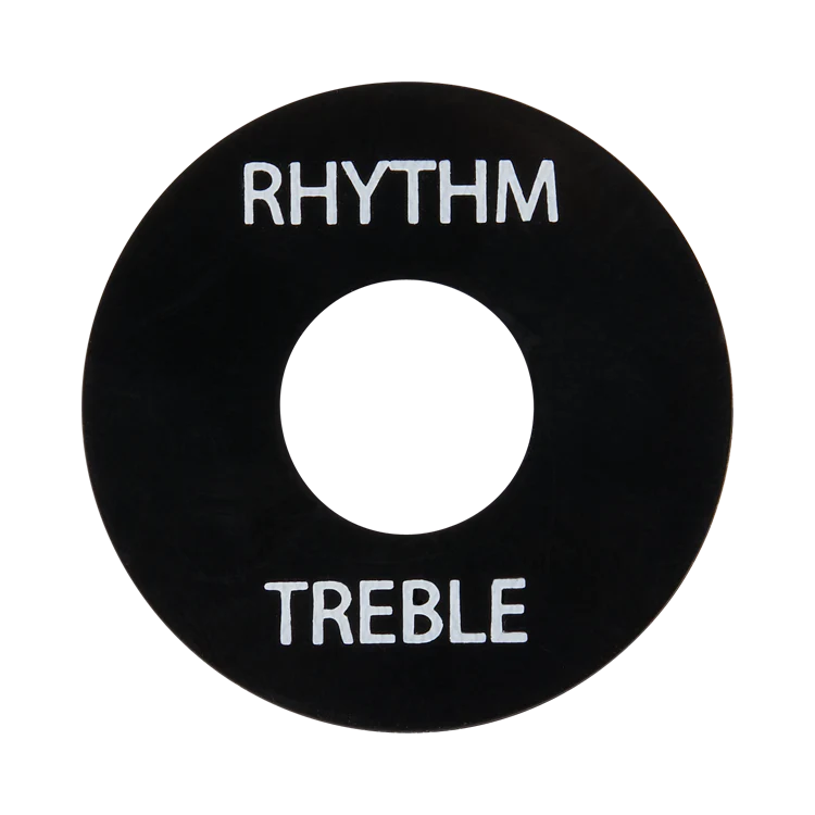 GIBSON ACCESSORIES TOGGLE SWITCH WASHER - BLACK W/ WHITE IMPRINT (PRWA-020)