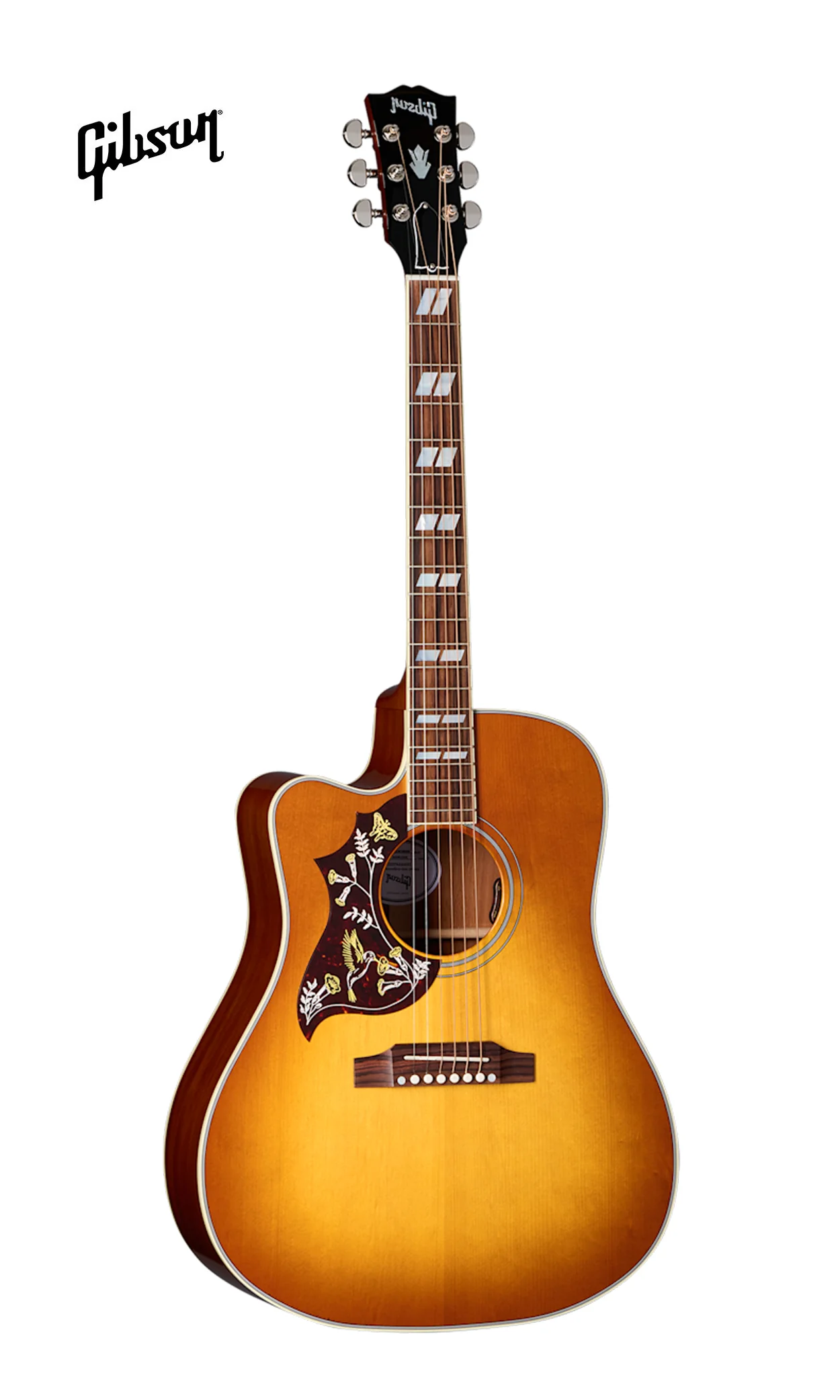GIBSON ACOUSTIC HUMMINGBIRD STANDARD EC LEFT-HANDED ACOUSTIC-ELECTRIC GUITAR - HERITAGE CHERRY SUNBURST - Image 2