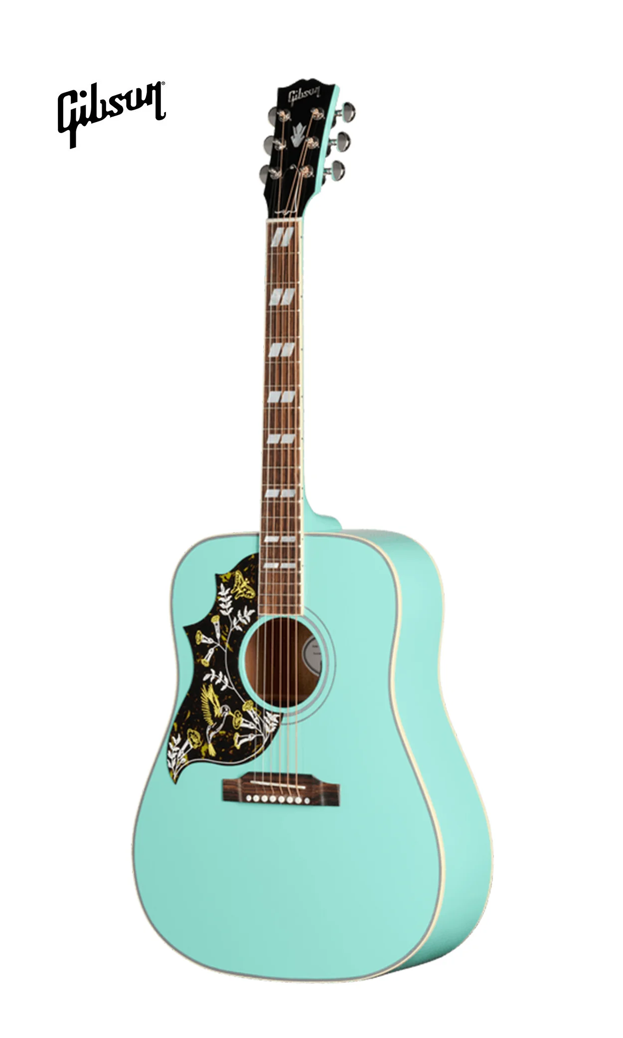GIBSON ACOUSTIC HUMMINGBIRD STANDARD LEFT-HANDED ACOUSTIC-ELECTRIC GUITAR - SOUTHWESTERN TURQUOISE - Image 2