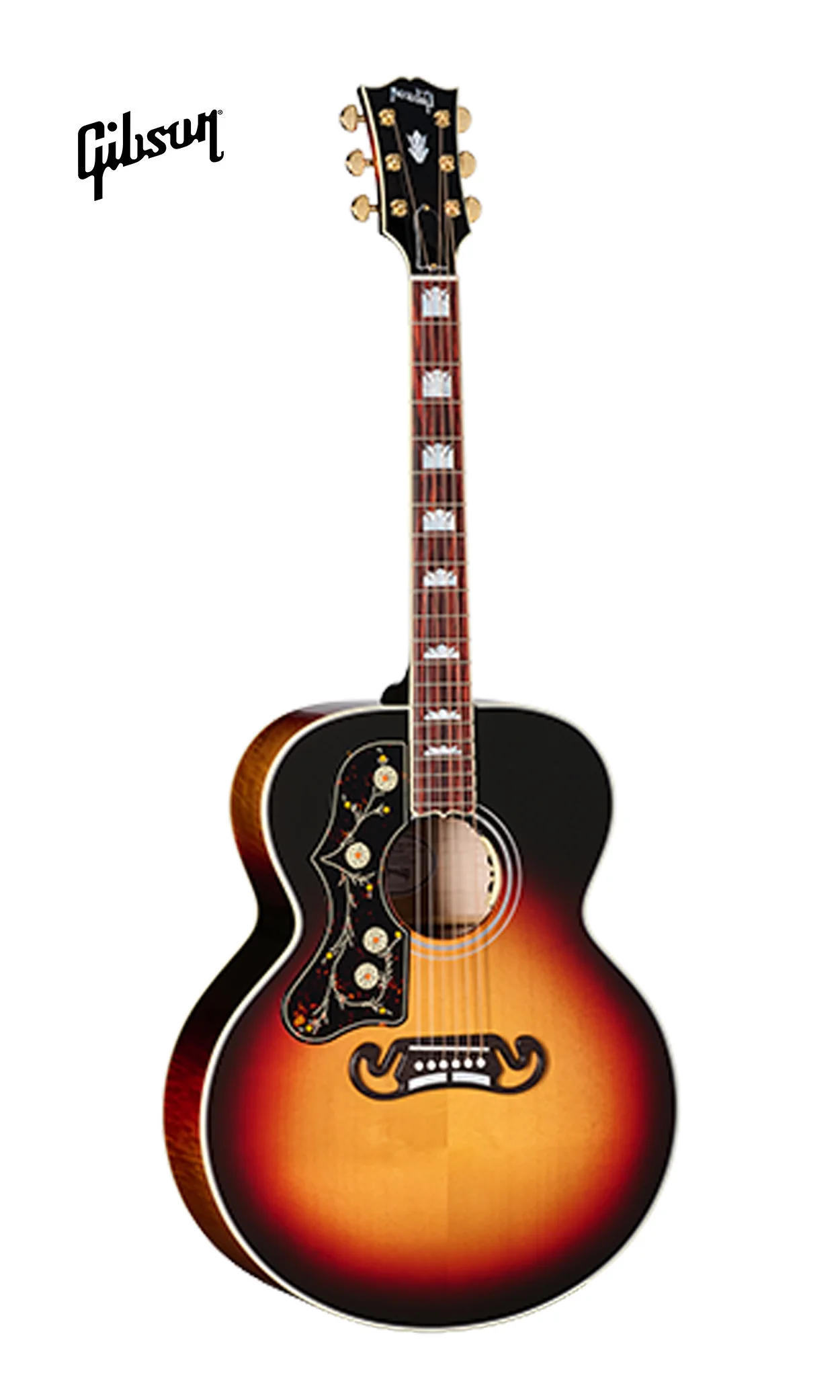 GIBSON ACOUSTIC SJ-200 STANDARD MAPLE LEFT-HANDED ACOUSTIC-ELECTRIC GUITAR - TRI-BURST - Image 2