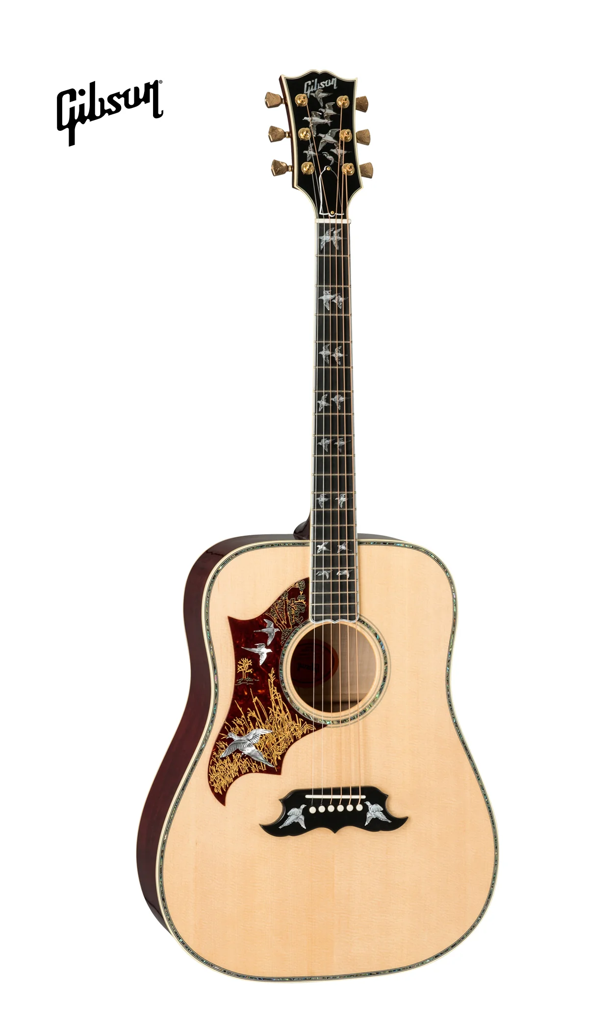 GIBSON DOVES IN FLIGHT LEFT-HANDED ACOUSTIC GUITAR - ANTIQUE CHERRY - Image 2