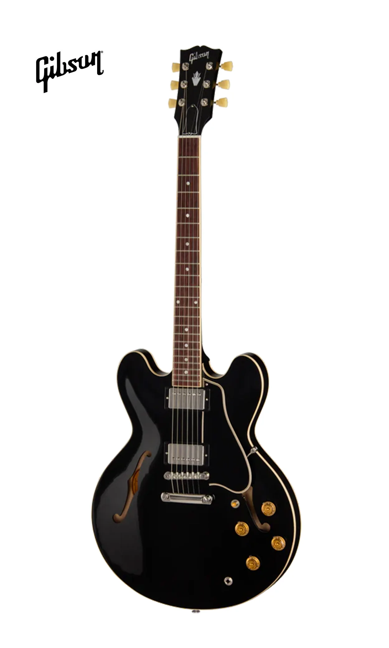 GIBSON ES-335 50S SEMI-HOLLOWBODY ELECTRIC GUITAR - EBONY - Image 2