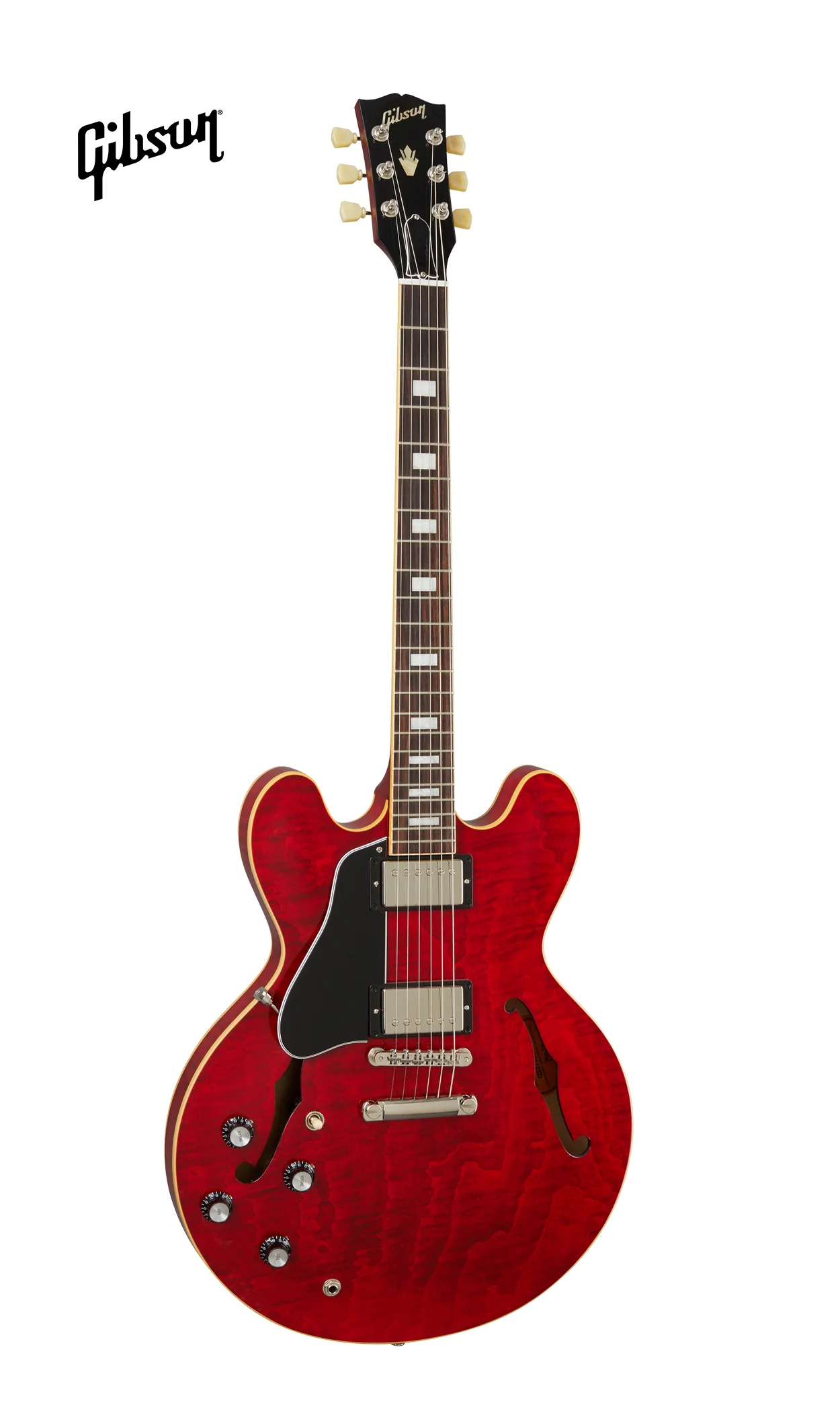 GIBSON ES-335 FIGURED LEFT-HANDED SEMI-HOLLOWBODY ELECTRIC GUITAR - 60S CHERRY - Image 2