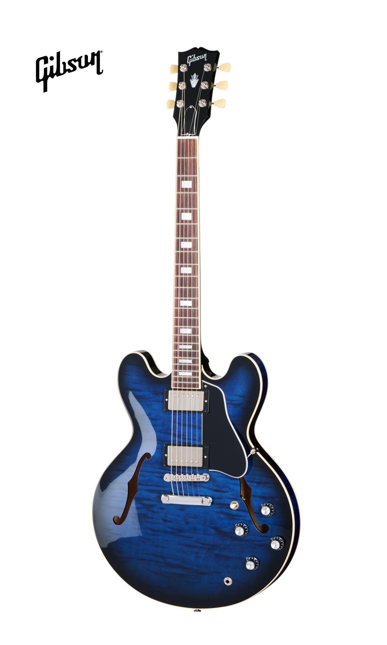 GIBSON ES-335 FIGURED SEMI-HOLLOWBODY ELECTRIC GUITAR - DEEP OCEAN BURST - Image 2