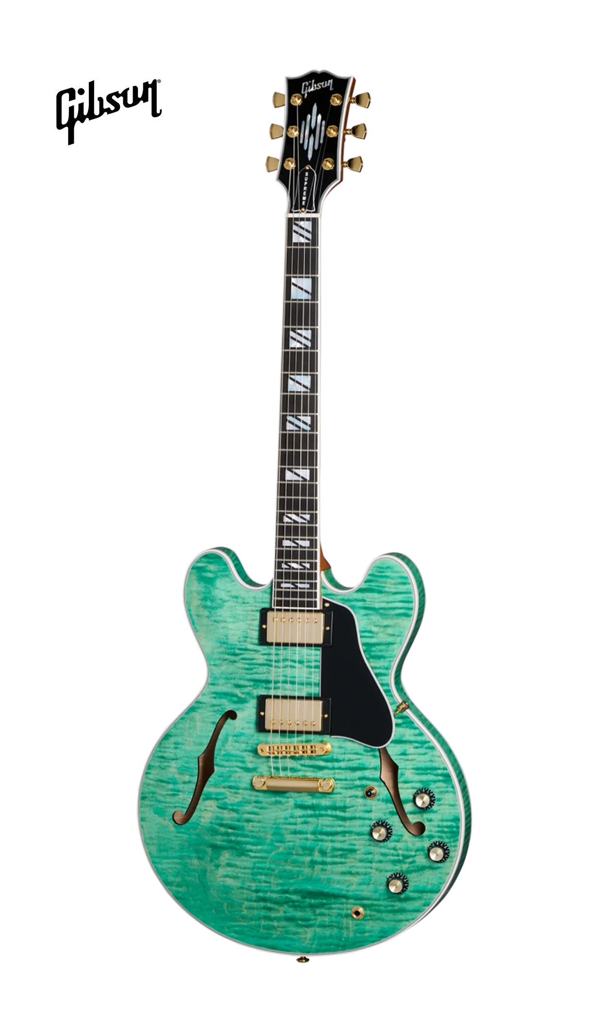 GIBSON ES SUPREME SEMI-HOLLOW ELECTRIC GUITAR - SEAFOAM GREEN - Image 2