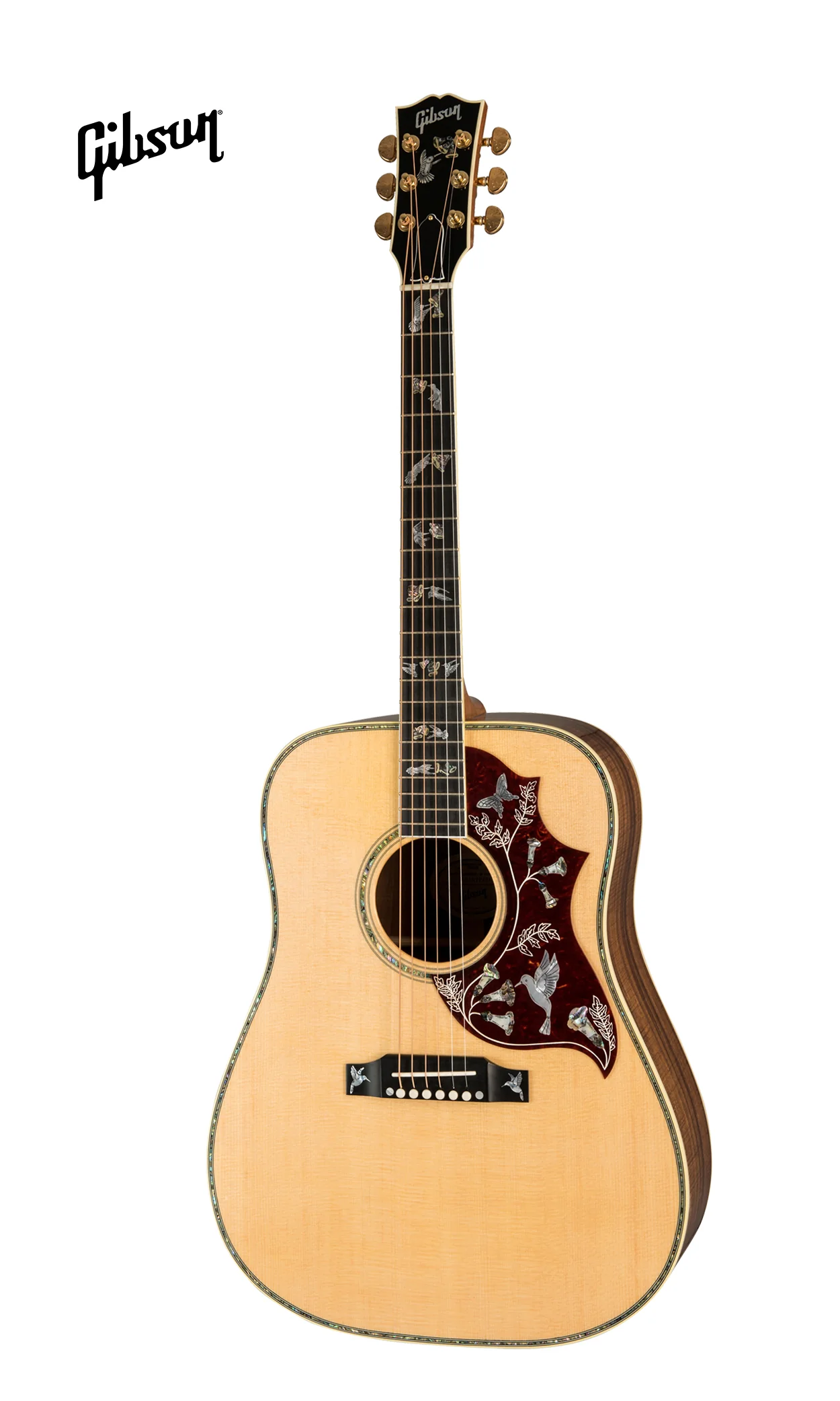 GIBSON HUMMINGBIRD CUSTOM KOA ACOUSTIC GUITAR - ANTIQUE NATURAL - Image 2