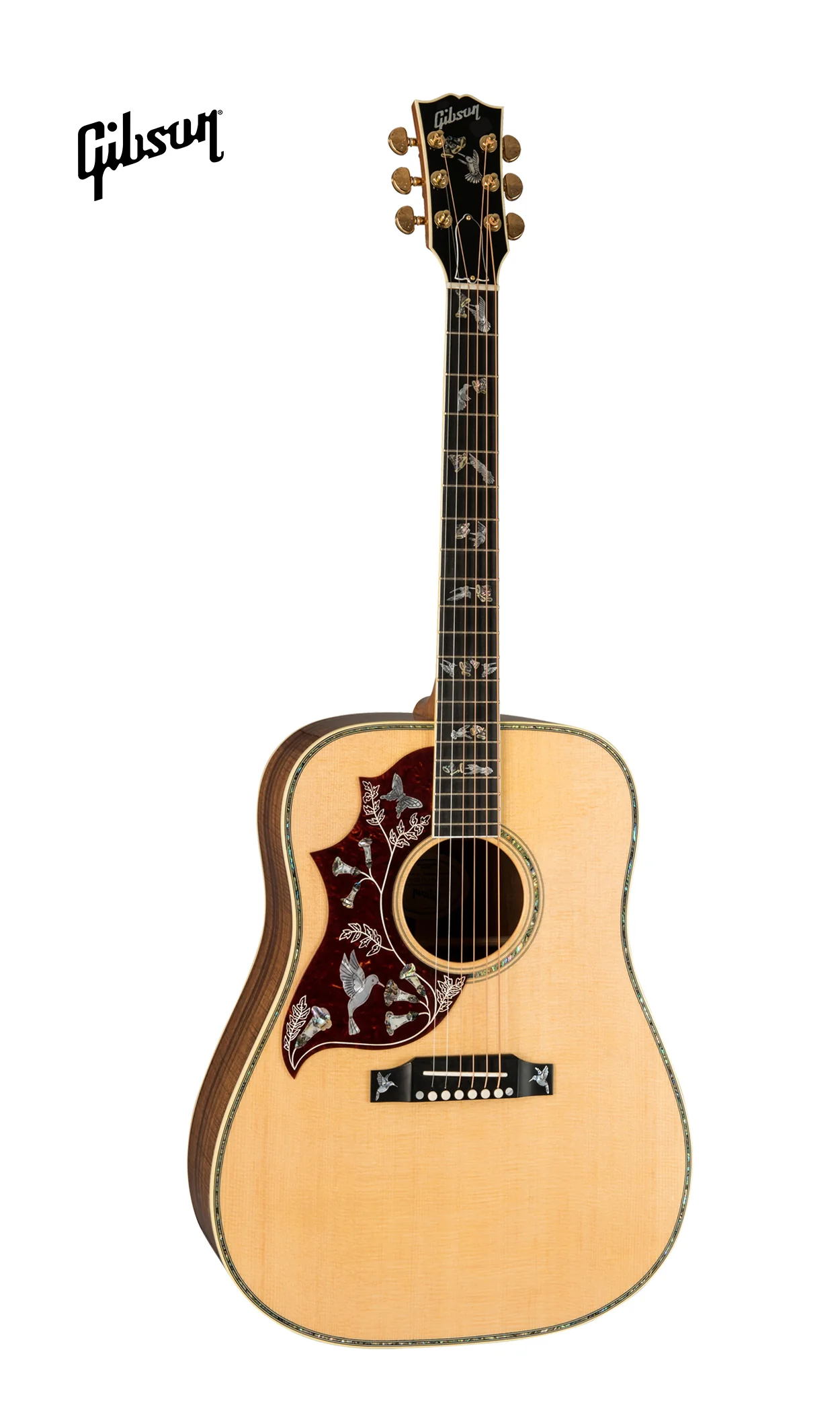 GIBSON HUMMINGBIRD CUSTOM KOA LEFT-HANDED ACOUSTIC GUITAR - ANTIQUE NATURAL - Image 2