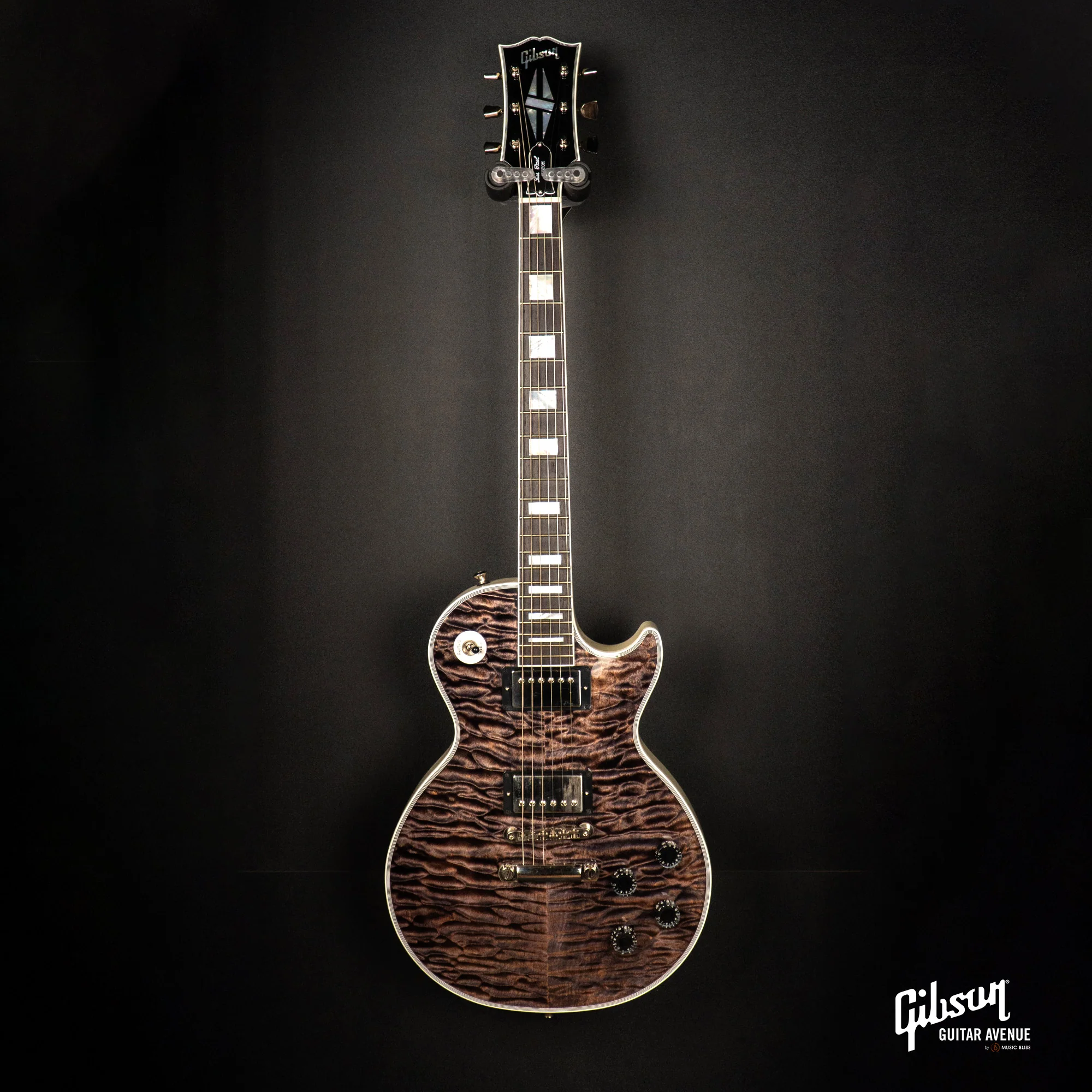 GIBSON JO BRANKO SELECT MADE TO MEASURE LES PAUL CUSTOM 7A QUILT TOP - V3 NECK - COBRA - TV WHITE BACK W/STINGER GLOSS NH - Image 2