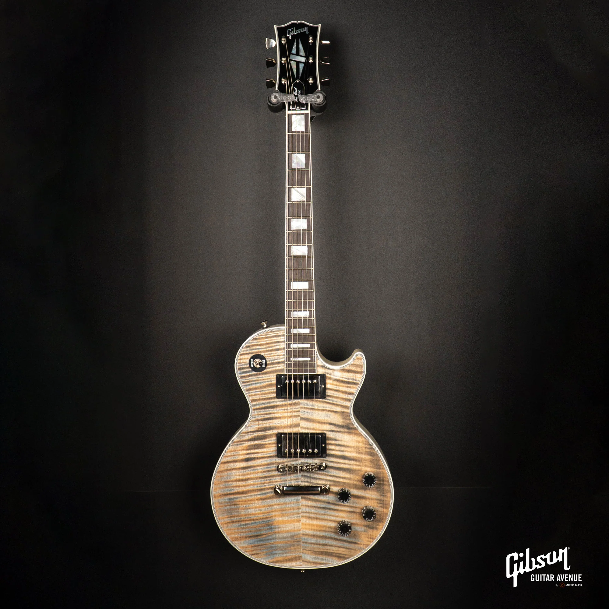 GIBSON JO BRANKO SELECT MADE TO MEASURE LES PAUL CUSTOM FIGURED TOP - V3 NECK - BLUE DENIM - TV WHITE BACK W/STINGER GLOSS NH - Image 2