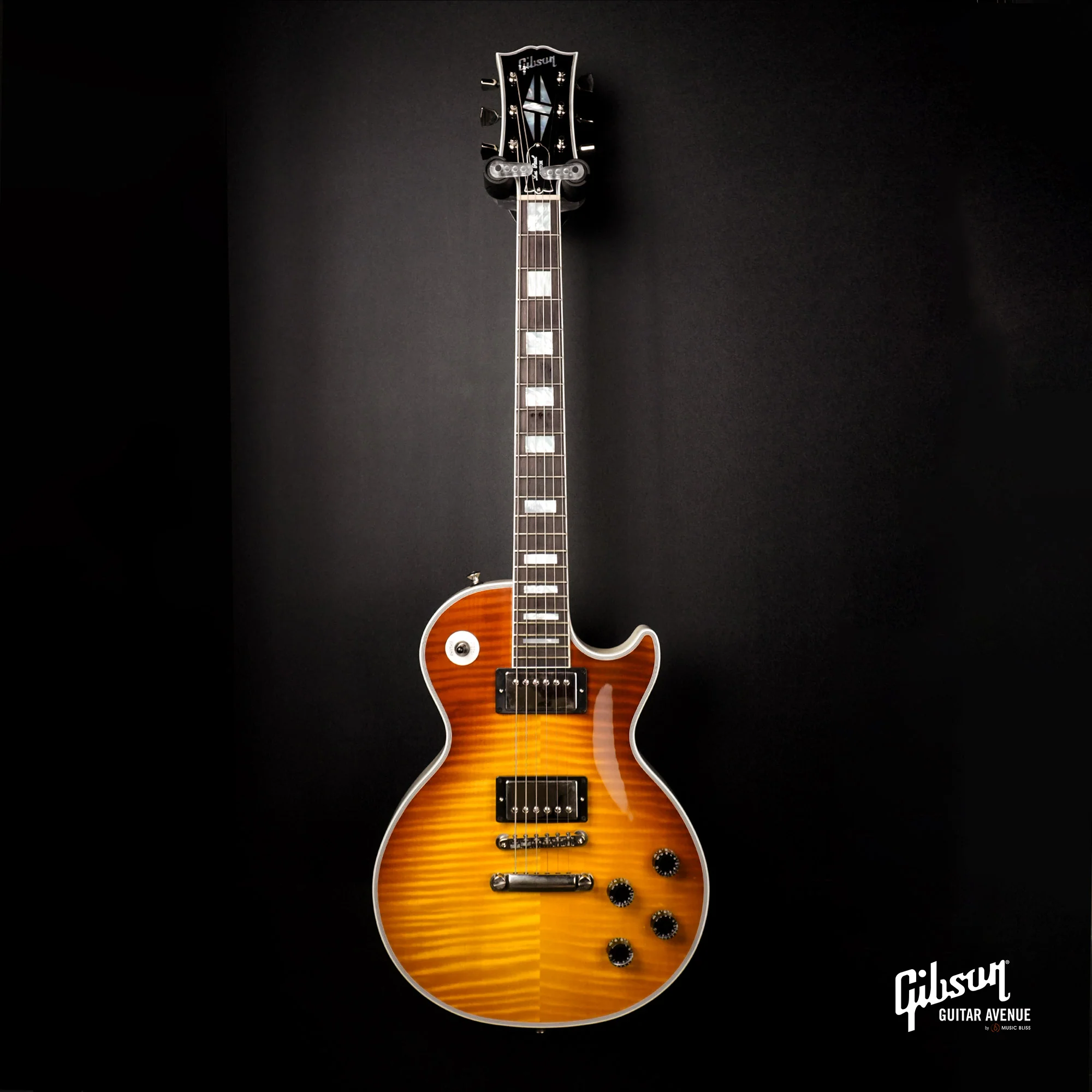 GIBSON JO BRANKO SELECT MADE TO MEASURE LES PAUL CUSTOM FIGURED TOP - V3 NECK - DIRTY LEMON FADE - TV WHITE BACK W/STINGER GLOSS NH - Image 2