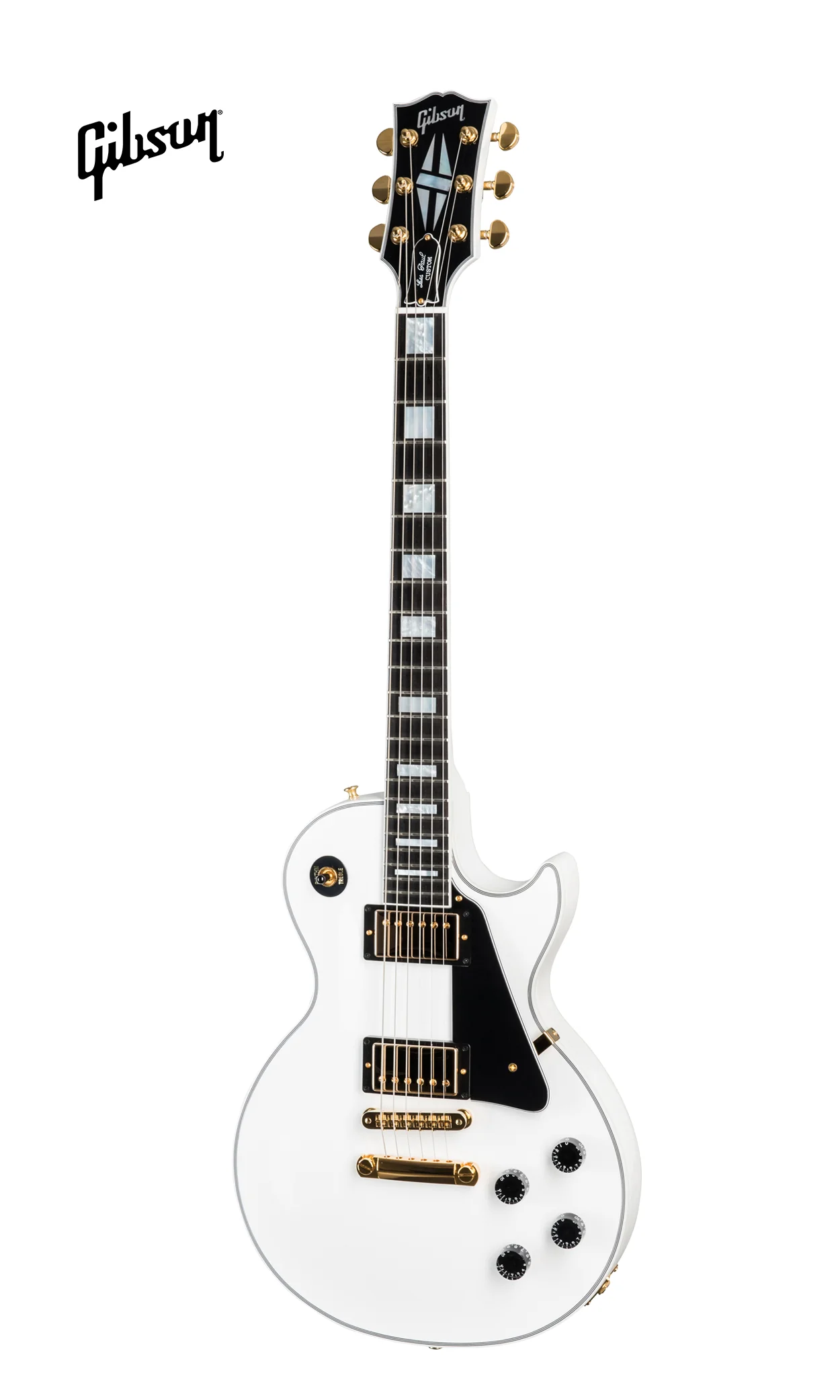 GIBSON LES PAUL CUSTOM ELECTRIC GUITAR WITH EBONY FINGERBOARD - ALPINE WHITE - Image 2