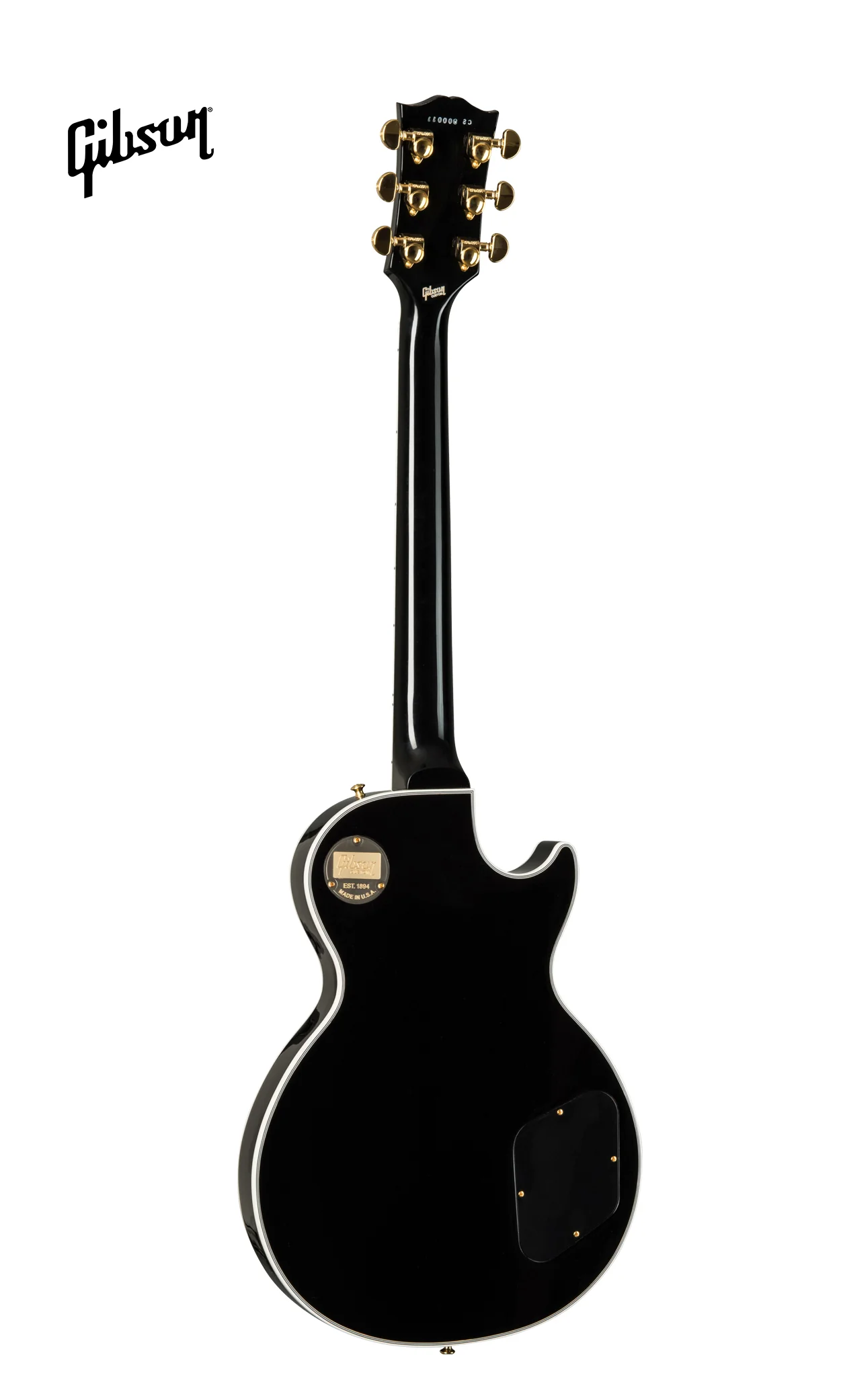 GIBSON LES PAUL CUSTOM LEFT-HANDED ELECTRIC GUITAR WITH EBONY FINGERBOARD - EBONY - Image 3