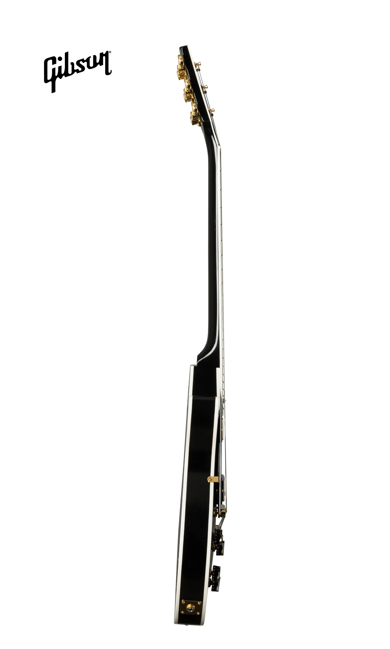 GIBSON LES PAUL CUSTOM LEFT-HANDED ELECTRIC GUITAR WITH EBONY FINGERBOARD - EBONY - Image 4
