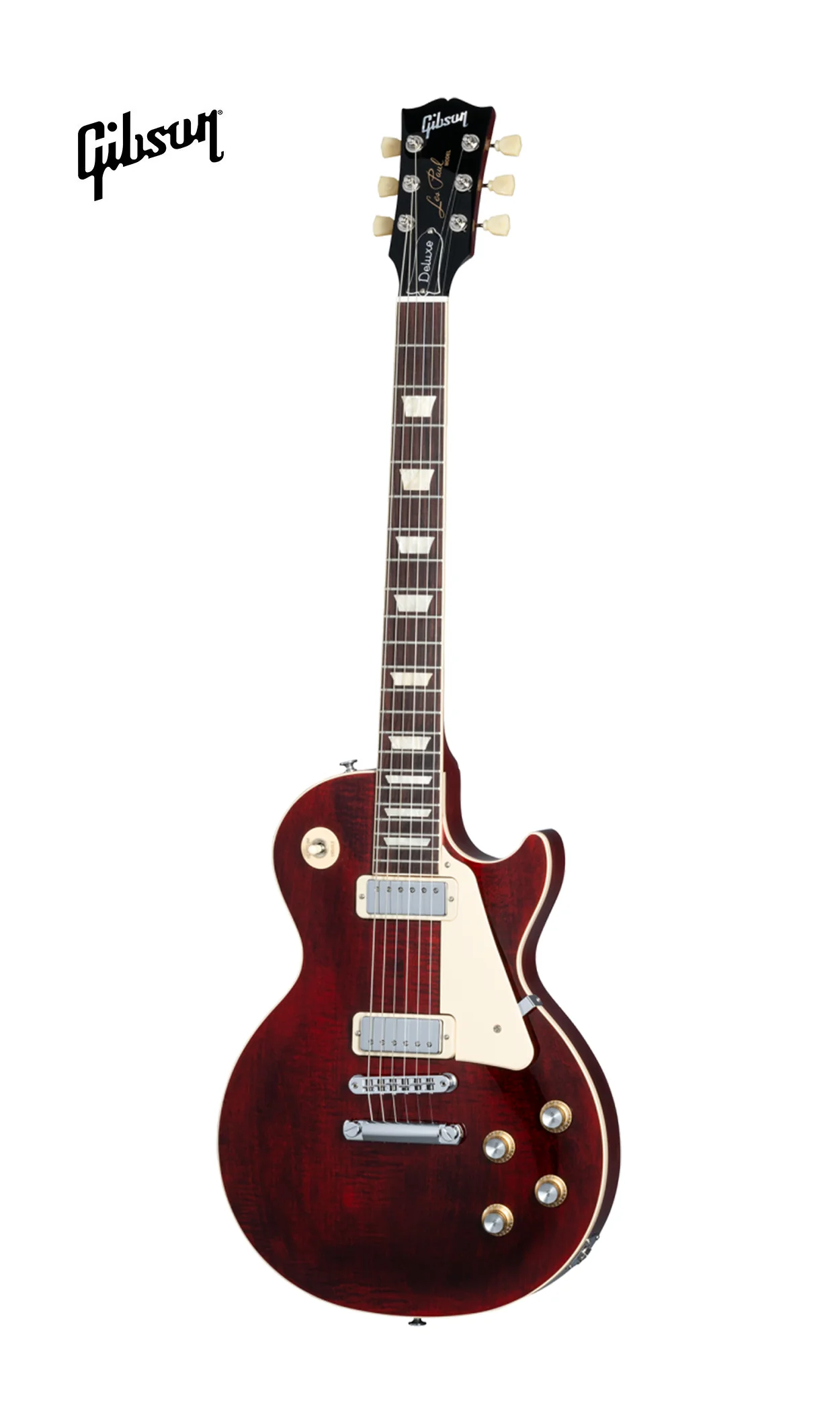 GIBSON LES PAUL DELUXE 70S ELECTRIC GUITAR - WINE RED - Image 2