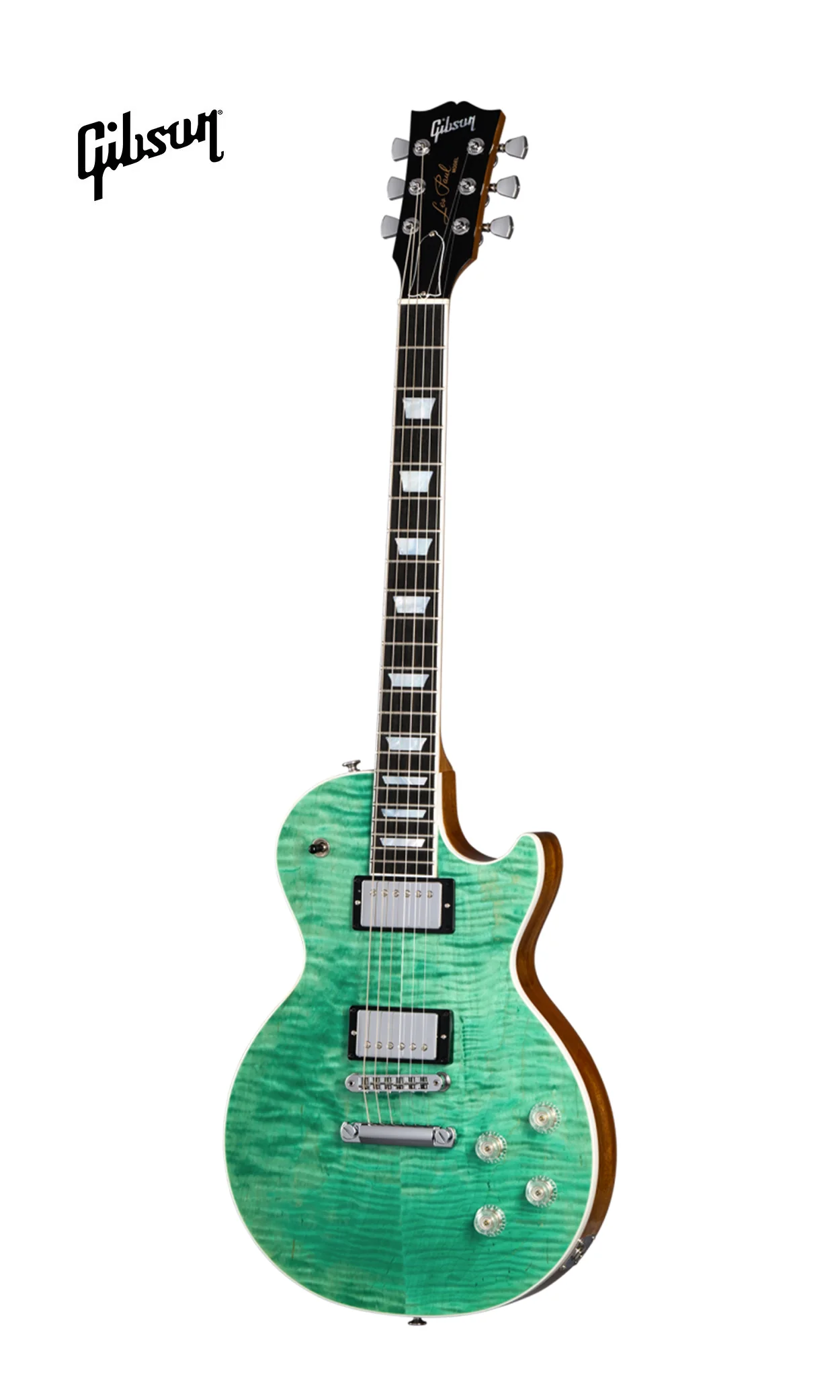 GIBSON LES PAUL MODERN FIGURED ELECTRIC GUITAR - SEAFOAM GREEN - Image 2