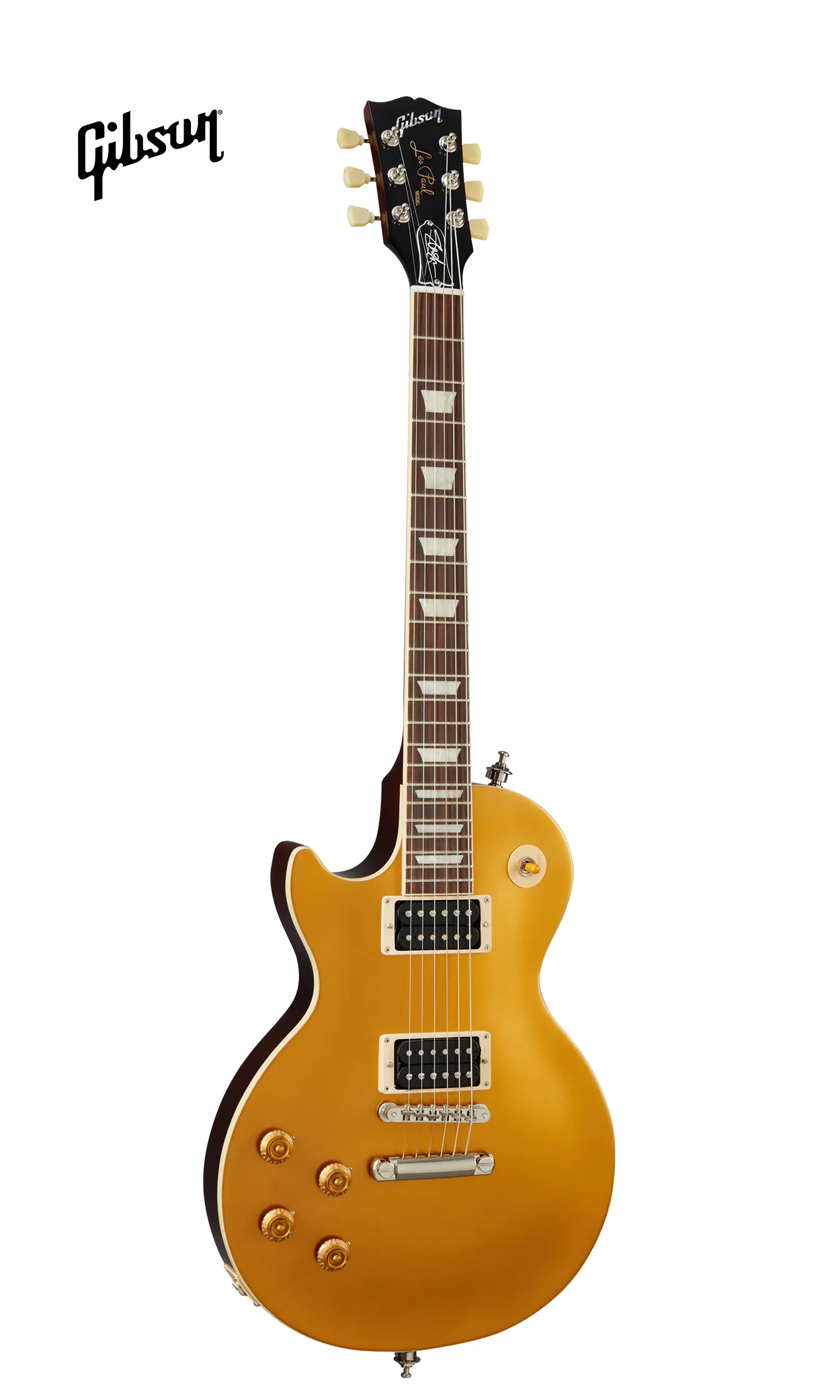 GIBSON SLASH "VICTORIA" LES PAUL STANDARD LEFT-HANDED ELECTRIC GUITAR - GOLDTOP DARK BACK - Image 2