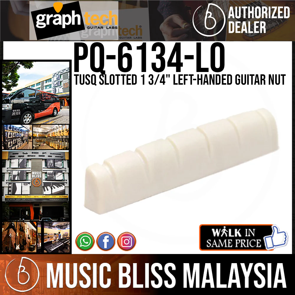 Graph Tech PQ-6134-L0 TUSQ Slotted 1 3/4" Left-handed Guitar Nut