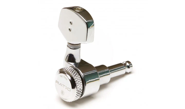 Graph Tech PRL-8311-C0 Ratio 3+3 Electric Guitar Locking Machine Heads - Contemporary Style / Chrome Finish - Machine Head for PRS, Gibson & Other 3+3 Style Guitars - Image 2
