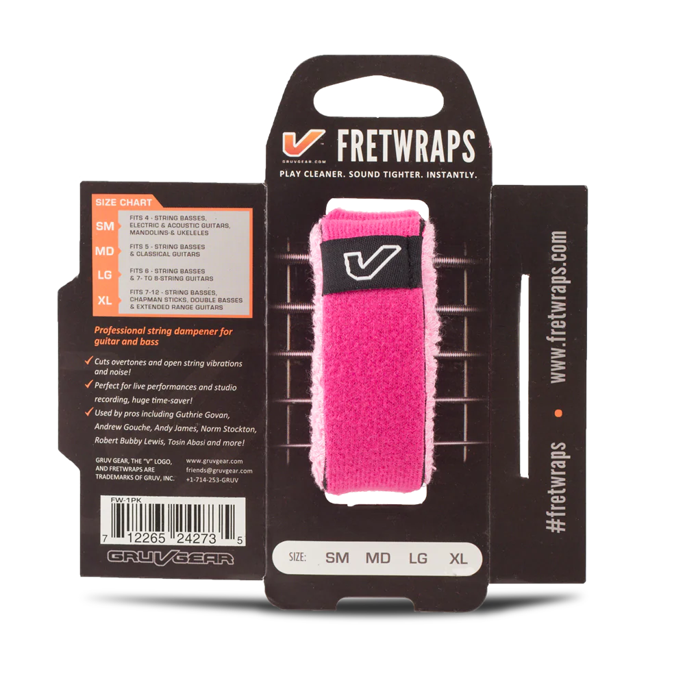 Gruv Gear FretWraps HD 'Puff' String Muter 1-Pack Pink - Small - Image 2
