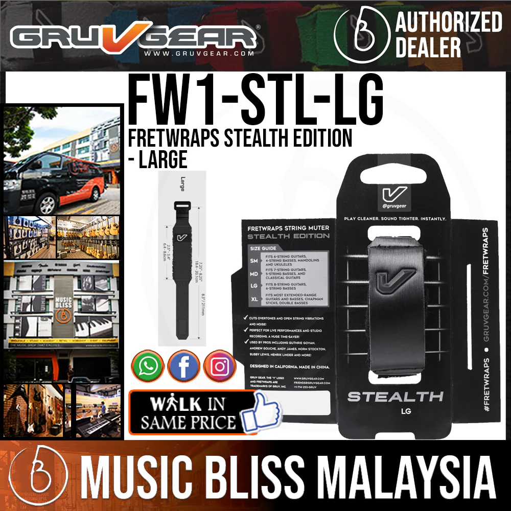 Gruv Gear FretWraps Stealth Edition Single Pack - Large