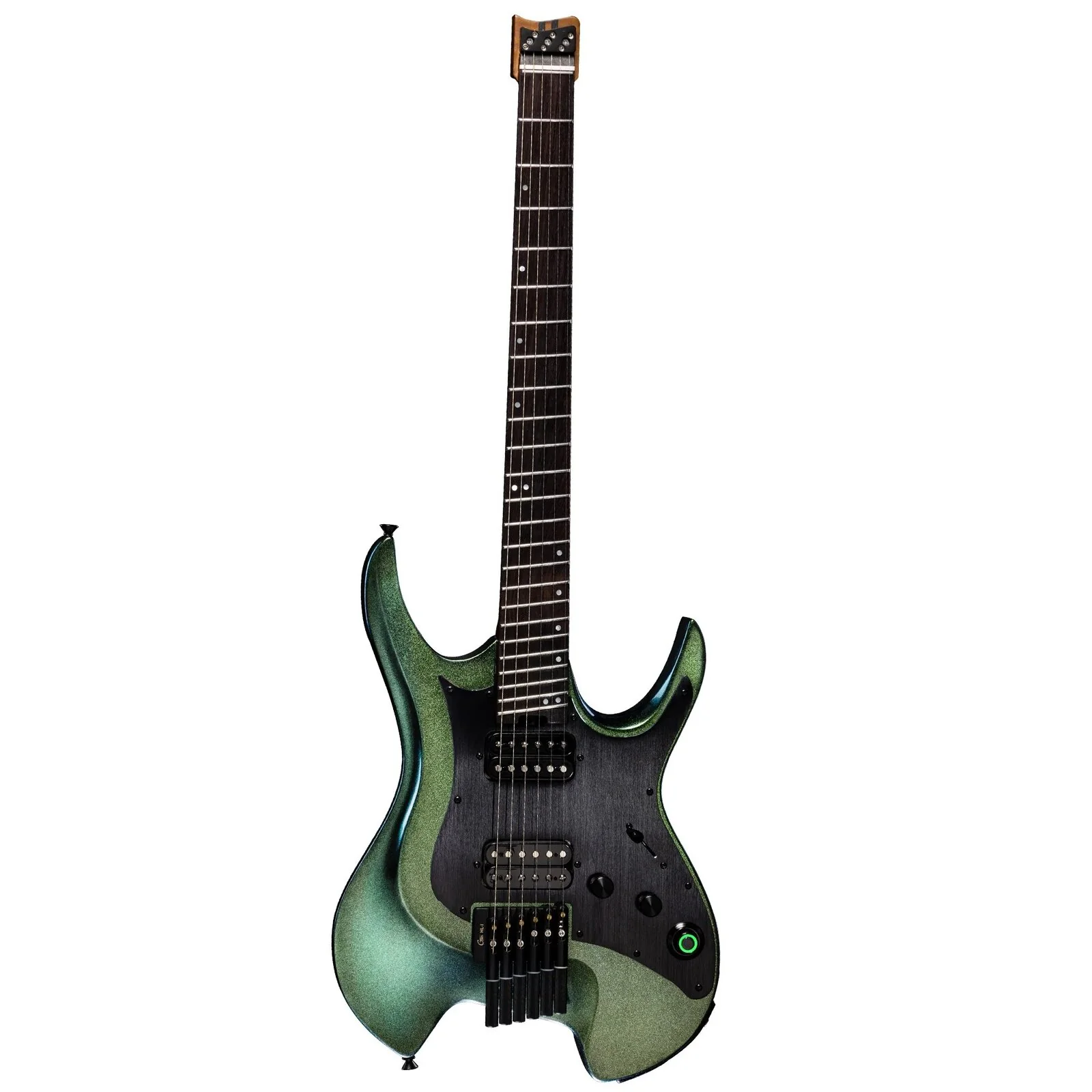 GTRS Wing W900 Intelligent Headless Electric Guitar with Built-In Effects & Wireless - Aurora Green