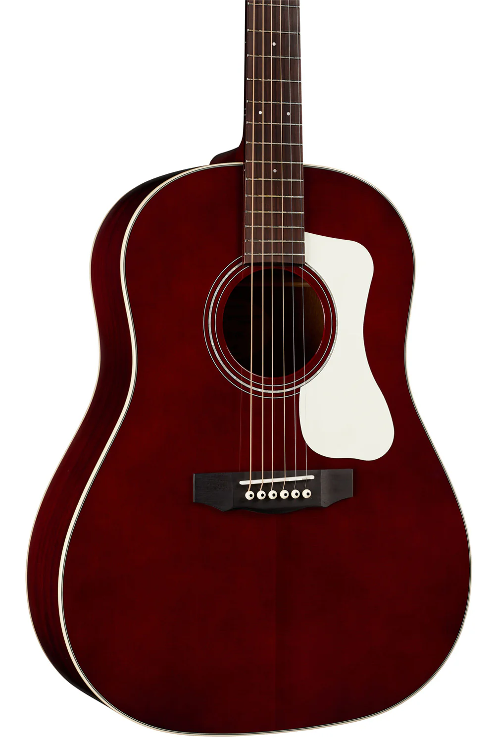Guild DS-240 Memoir Acoustic Guitar - Wine Red, Solid Spruce Top, Solid Mahogany Back & Sides - Image 3