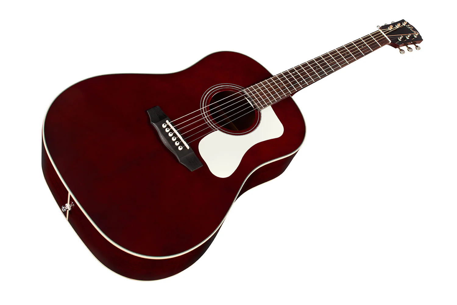 Guild DS-240 Memoir Acoustic Guitar - Wine Red, Solid Spruce Top, Solid Mahogany Back & Sides - Image 5