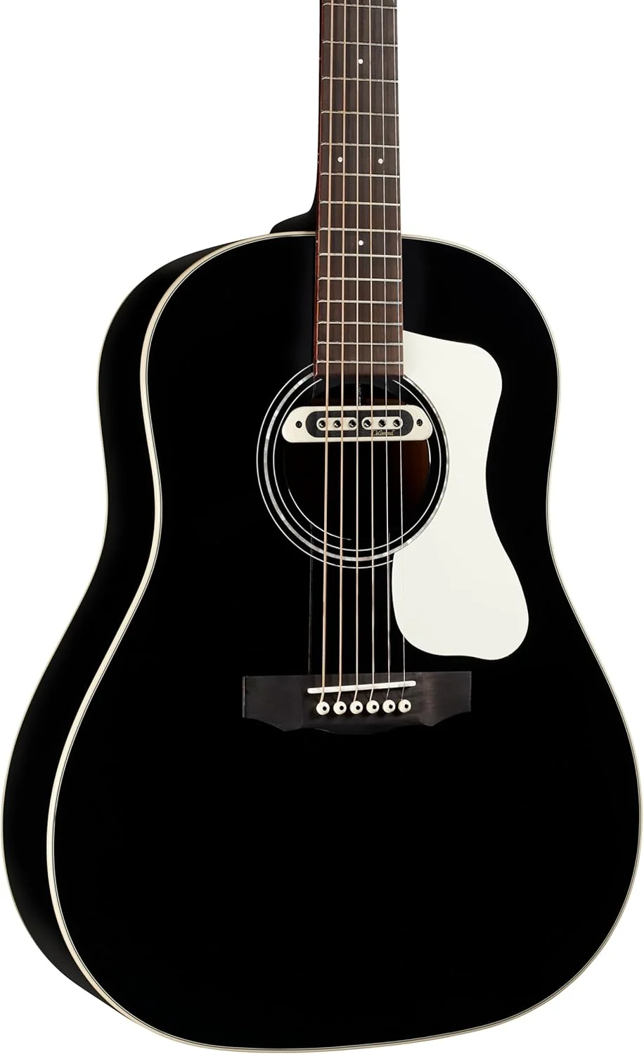 Guild DS-240e Memoir Acoustic-electric Guitar - Black, Solid Spruce Top, Mahogany Back & Sidesr - Black - Image 3