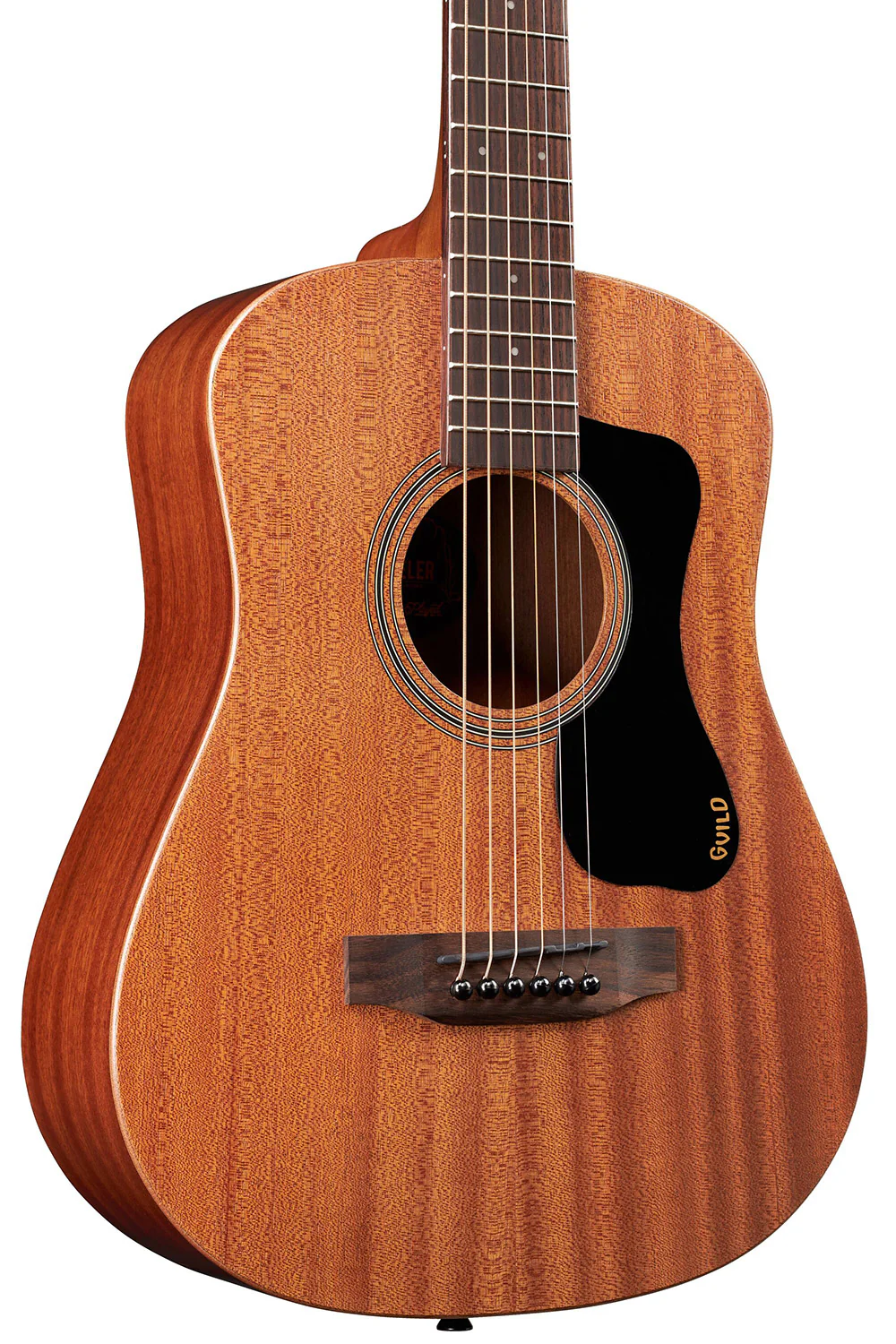 Guild Travel Mahogany Acoustic Guitar with Gig Bag - Natural, Full Mahogany - Image 2