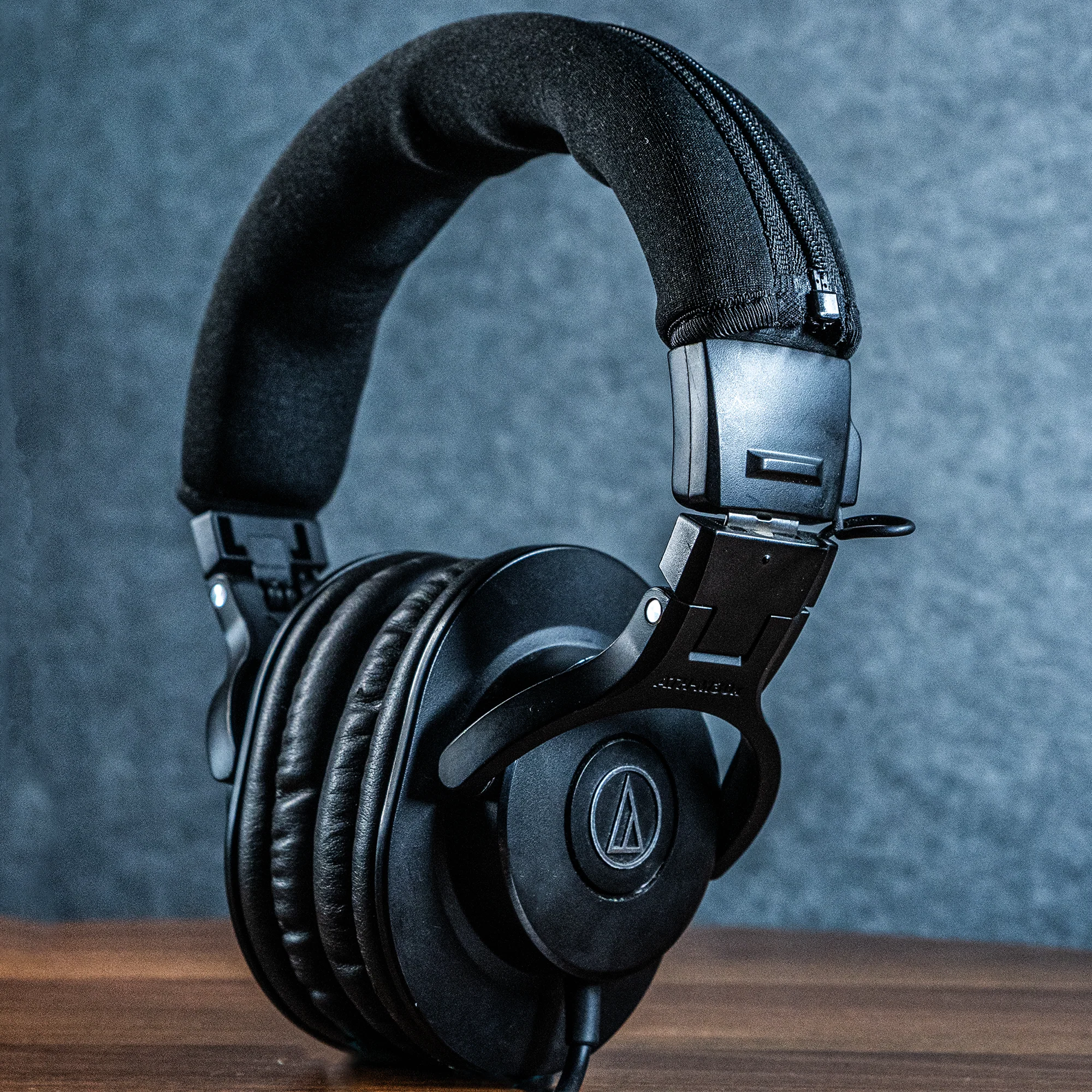 Headband Elastic Foam With Zip for Audio Techinca ATH-M20x, ATH-M30x, ATH-M40x, ATH-M50x, ATH-M70x - Black - Image 2