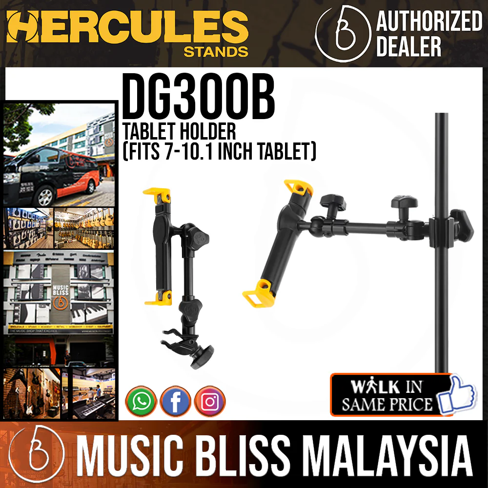 Hercules DG300B Tablet Holder (Fits 7-10.1 Inch Tablet)