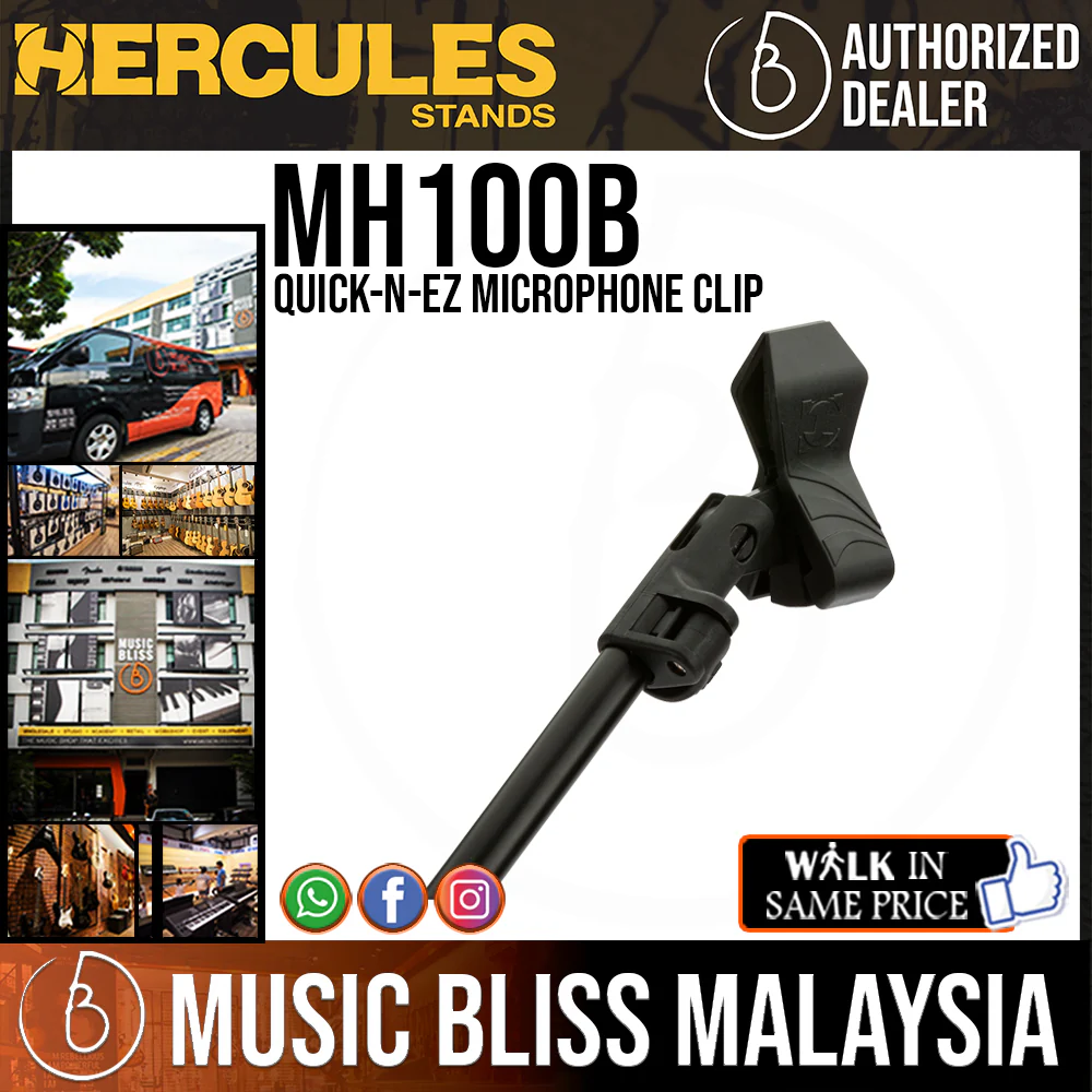 Hercules MH100B Quick-N-EZ Microphone Clip