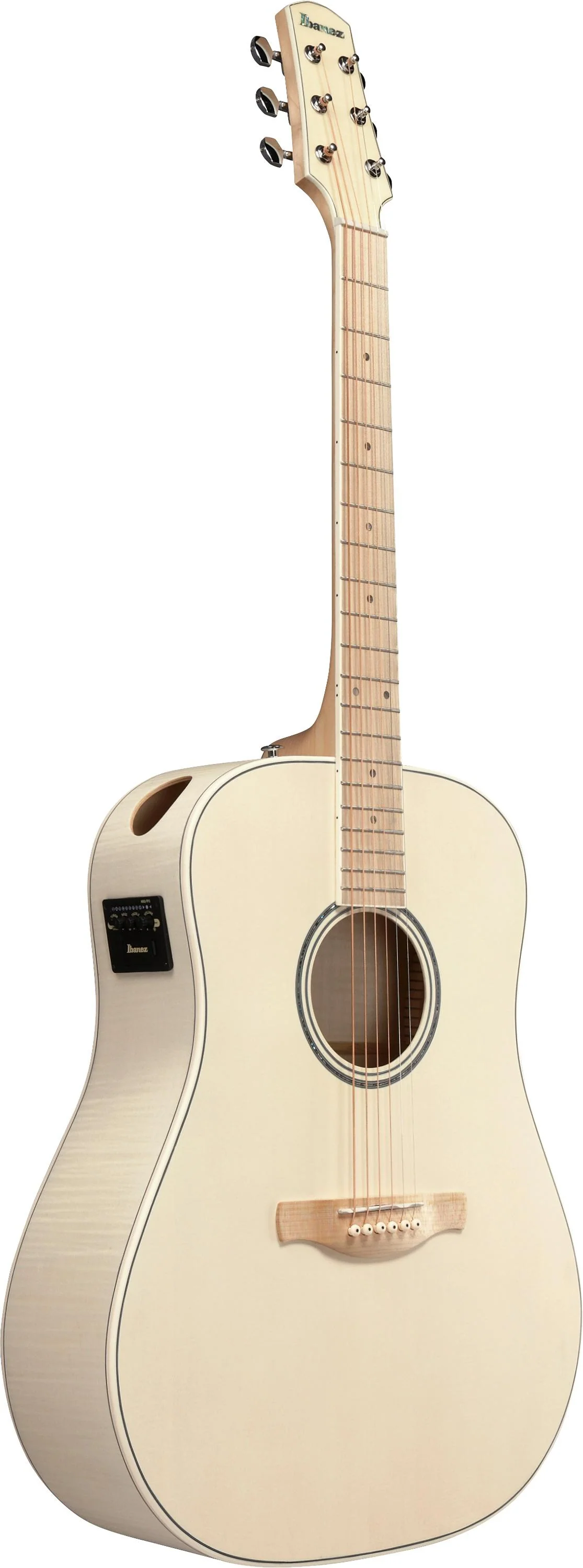 Ibanez AAD77ME Acoustic-electric Guitar - Open Pore Antique White - Image 4
