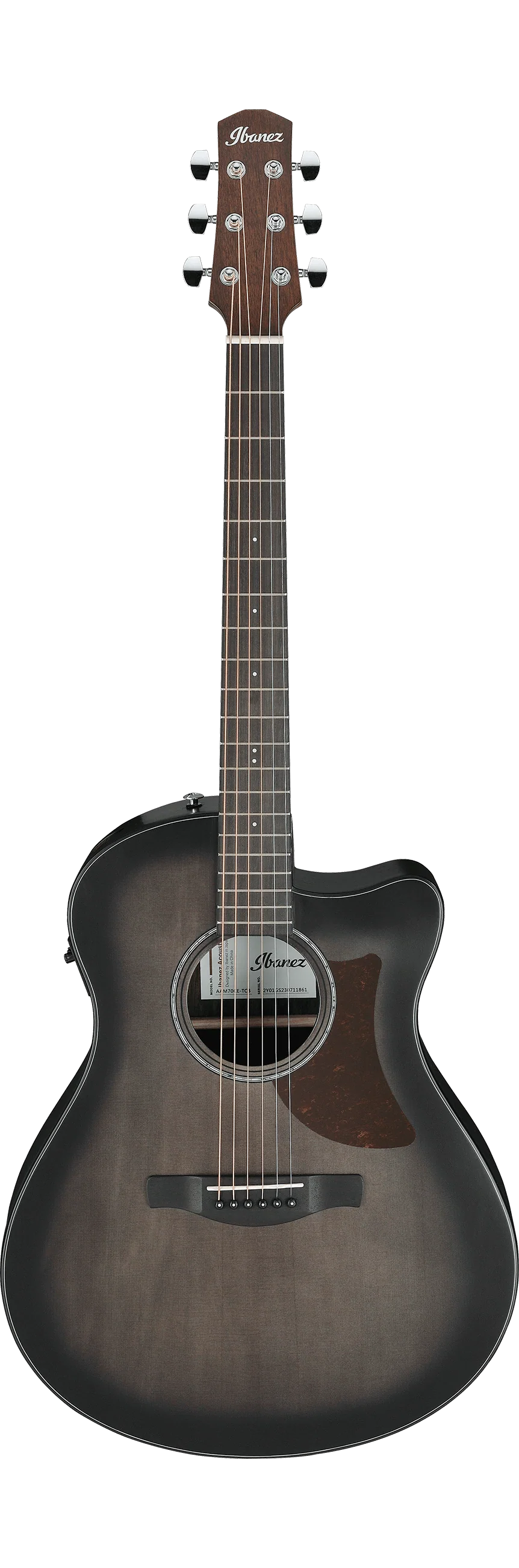 Ibanez AAM70CE Advanced Acoustic Auditorium Acoustic-electric Guitar - Transparent Charcoal Burst - Image 4