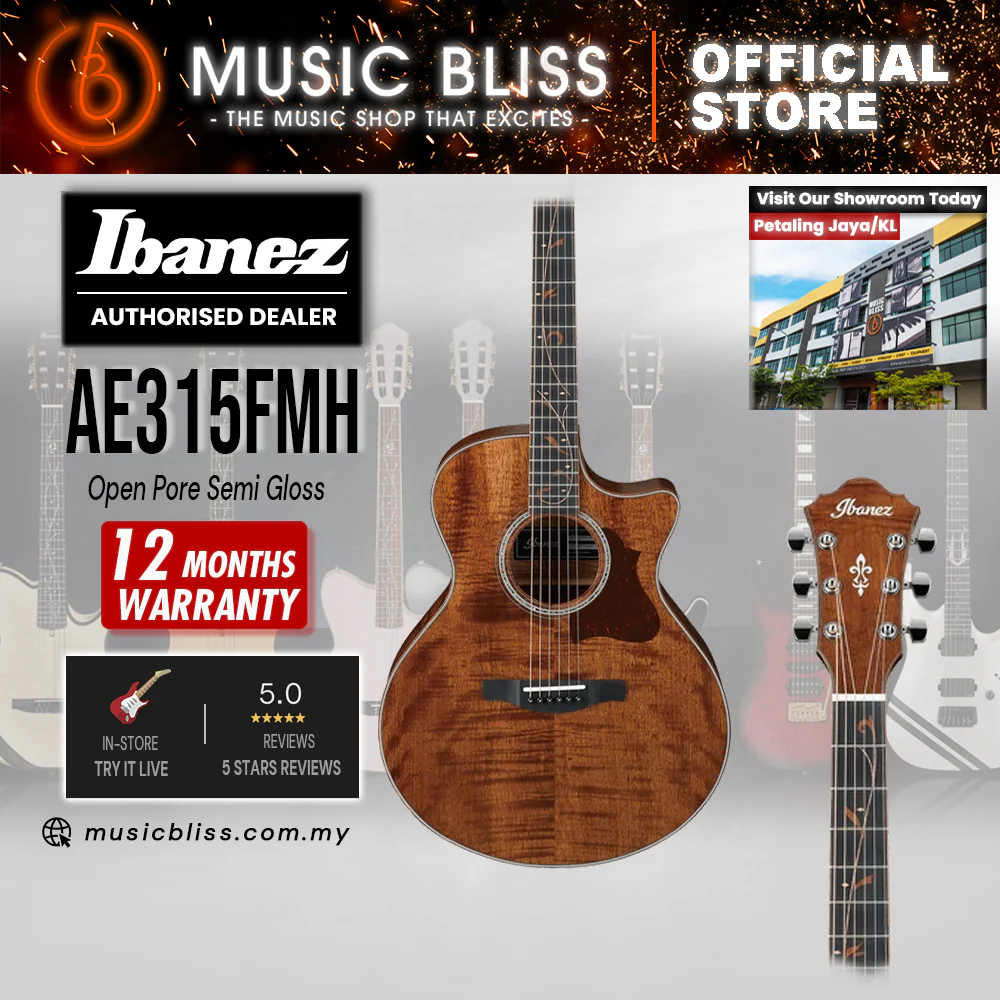 Ibanez AE315FMH Acoustic-Electric Guitar - Open Pore Semi Gloss